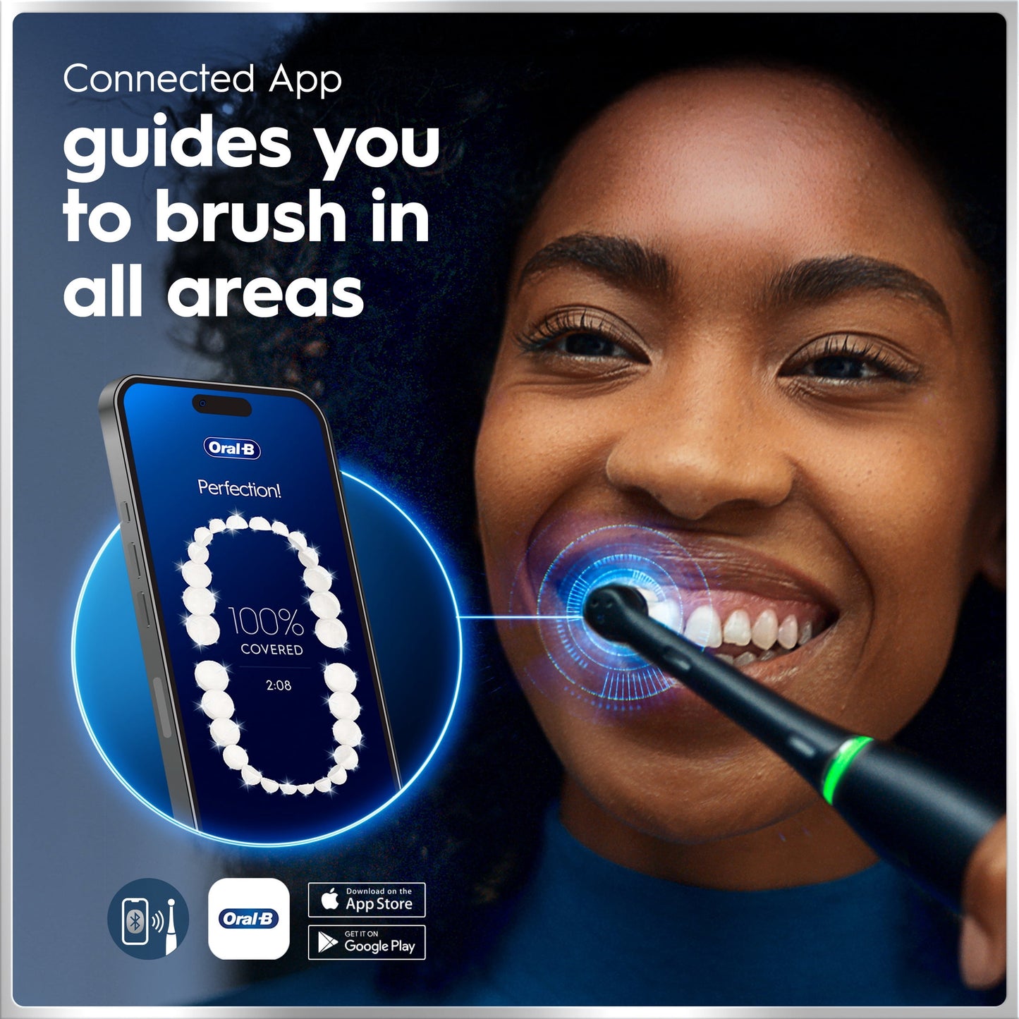 Oral-B iO Series 7 Electric Toothbrush with 2 Brush Heads, White Alabster