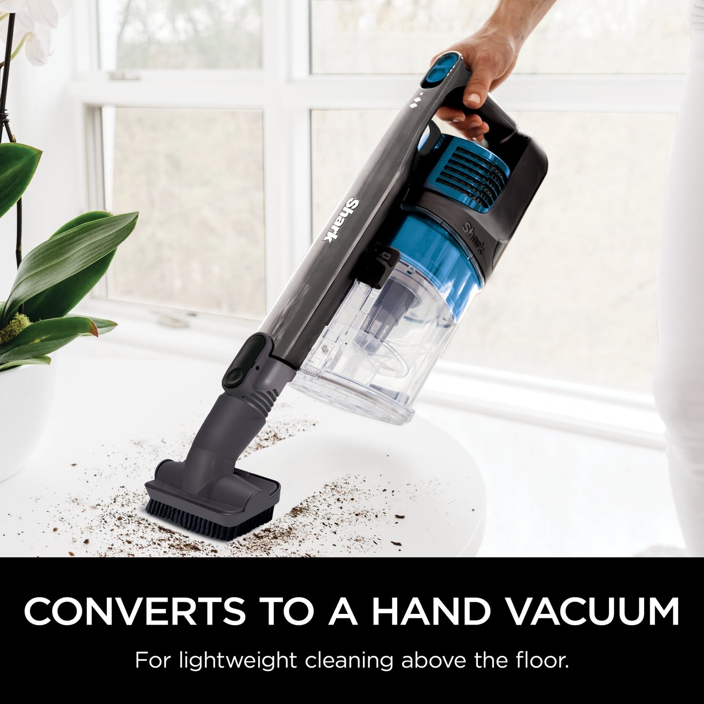 Shark Pet Cordless Stick Vacuum, Carpet and Hardfloors, Bristle Brushroll, HEPA Filtration, Detachable Handvac, 40-Min Run Time, IX140H Blue