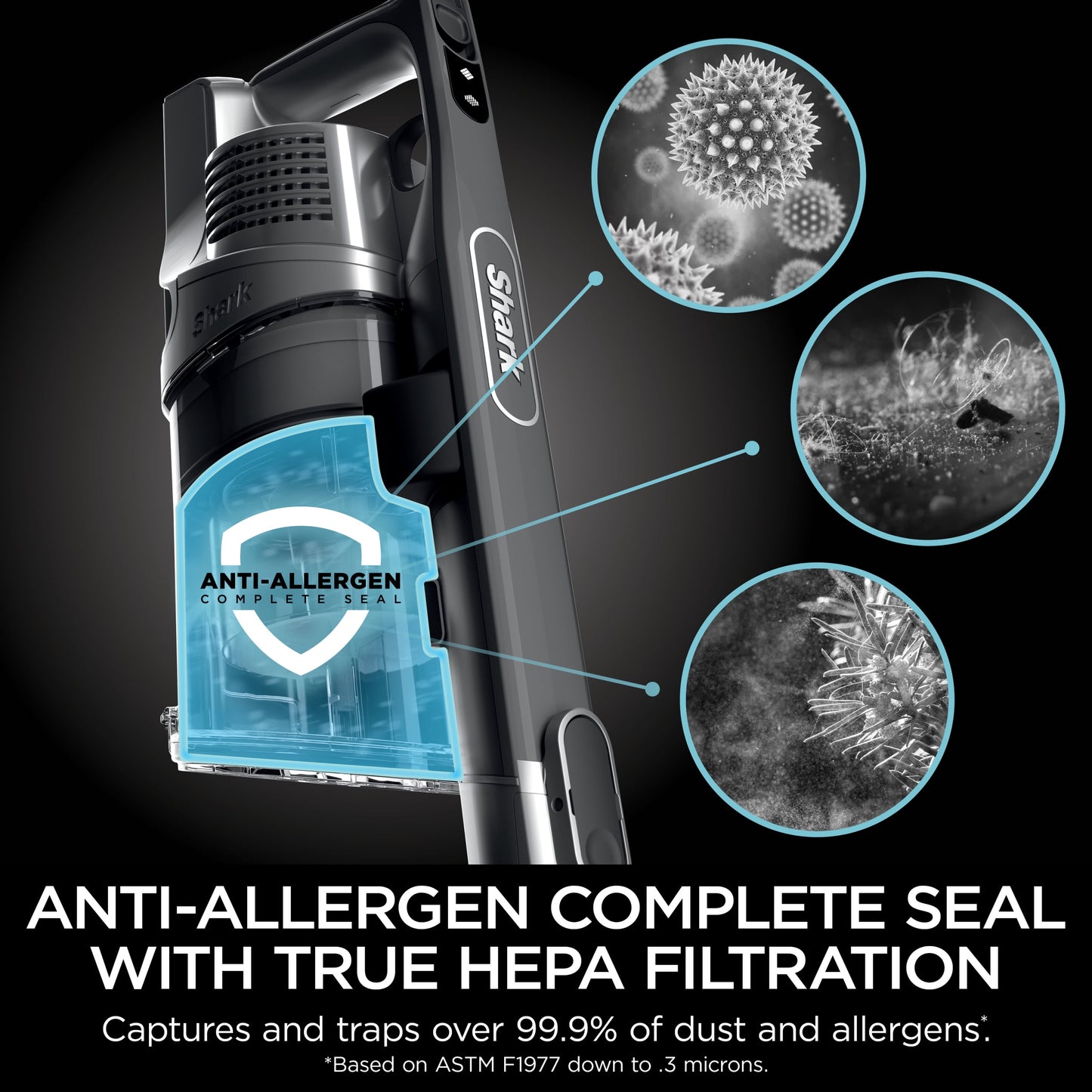 Shark Pet Cordless Stick Vacuum, Carpet and Hardfloors, Bristle Brushroll, HEPA Filtration, Detachable Handvac, 40-Min Run Time, IX140H Blue