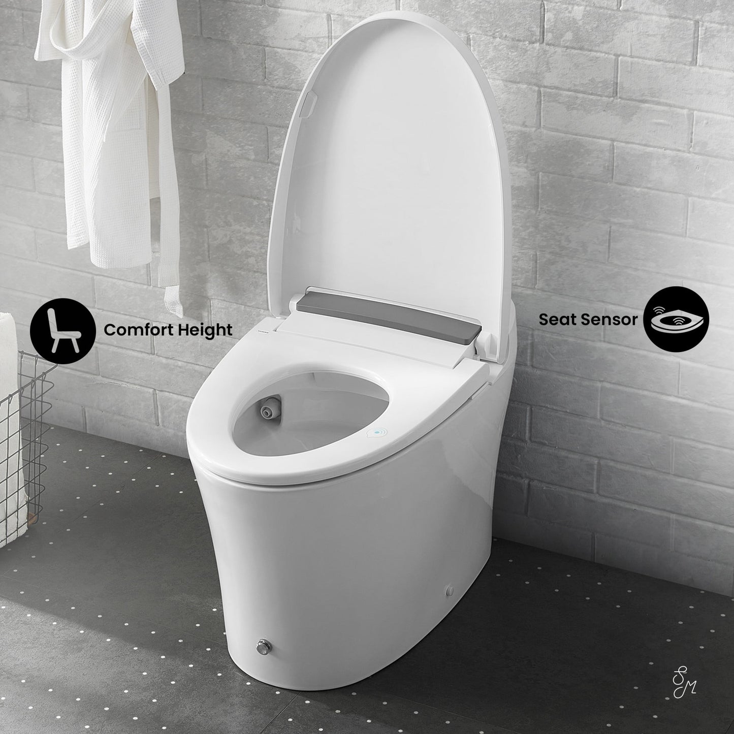 Viro Smart Tankless Elongated Toilet, Touchless Vortex™ Dual-Flush 1.1/1.6 gpf