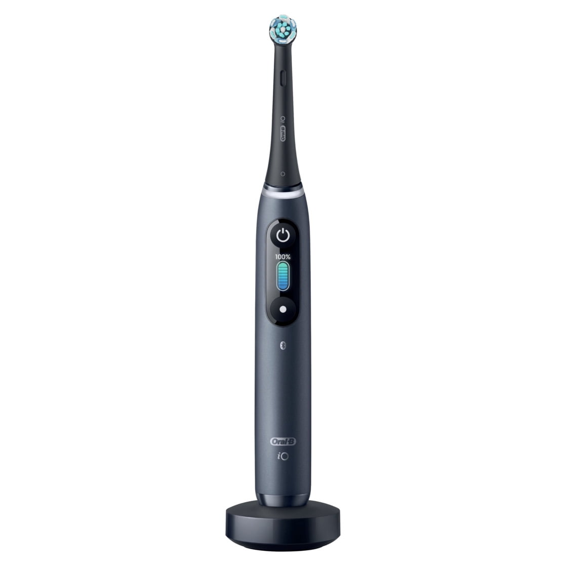 Oral-B iO Series 8 Electric Toothbrush with 3 Brush Heads, Violet Ametrine, for Adults and Children 3+.