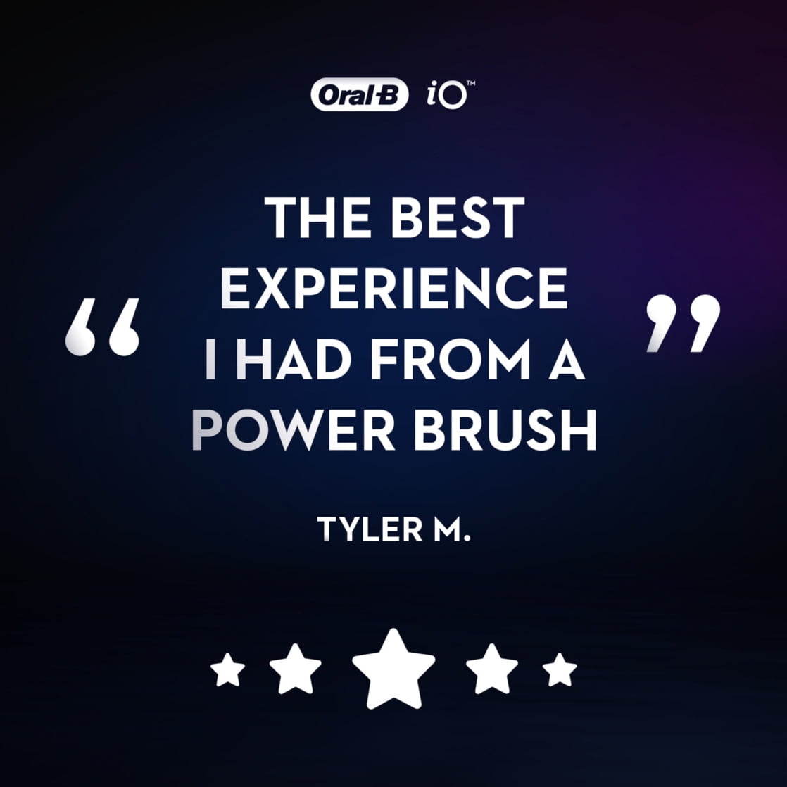 Oral-B iO Series 8 Electric Toothbrush with 3 Brush Heads, Violet Ametrine, for Adults and Children 3+.
