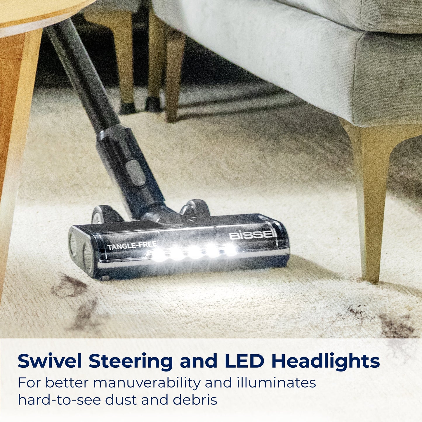 Bissell PowerLifter Lightweight Cordless Vacuum w/ Removable Battery, 35-min runtime, LED Lights, Removable Hand Vac, Black, 3789X
