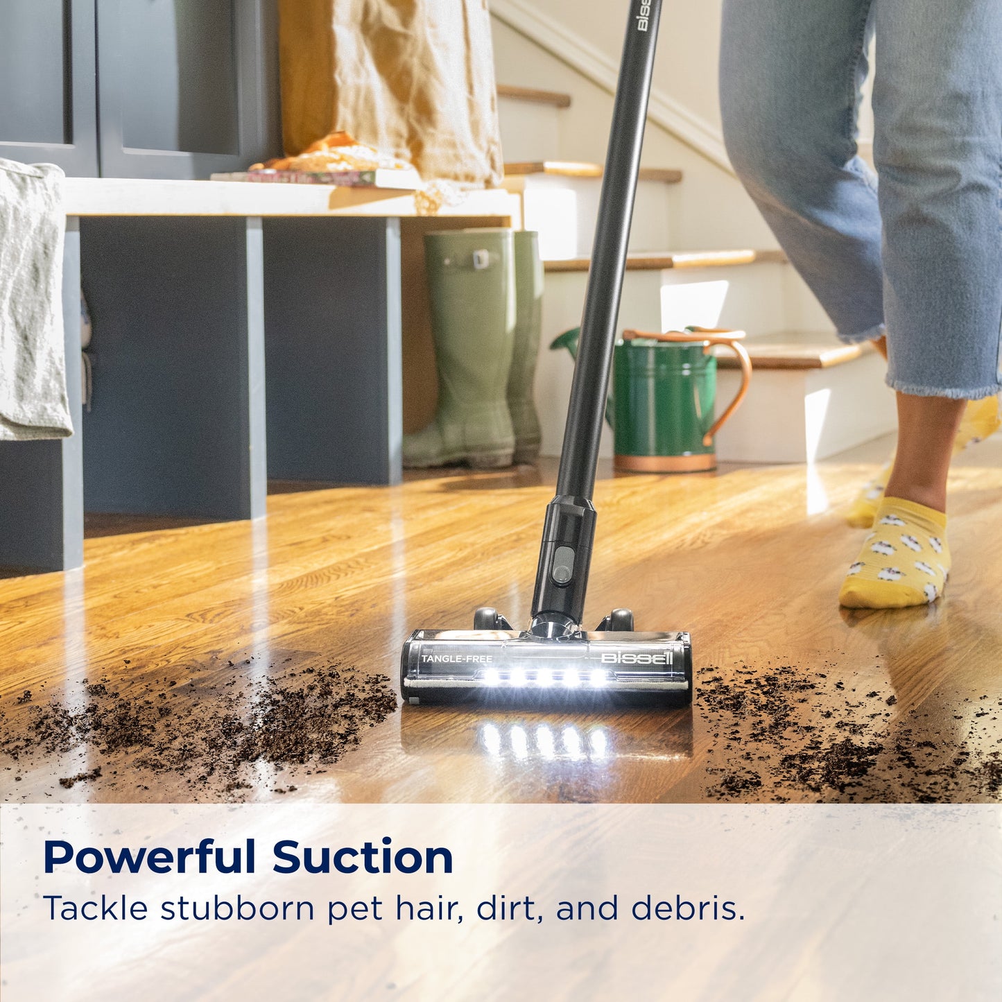 Bissell PowerLifter Lightweight Cordless Vacuum w/ Removable Battery, 35-min runtime, LED Lights, Removable Hand Vac, Black, 3789X