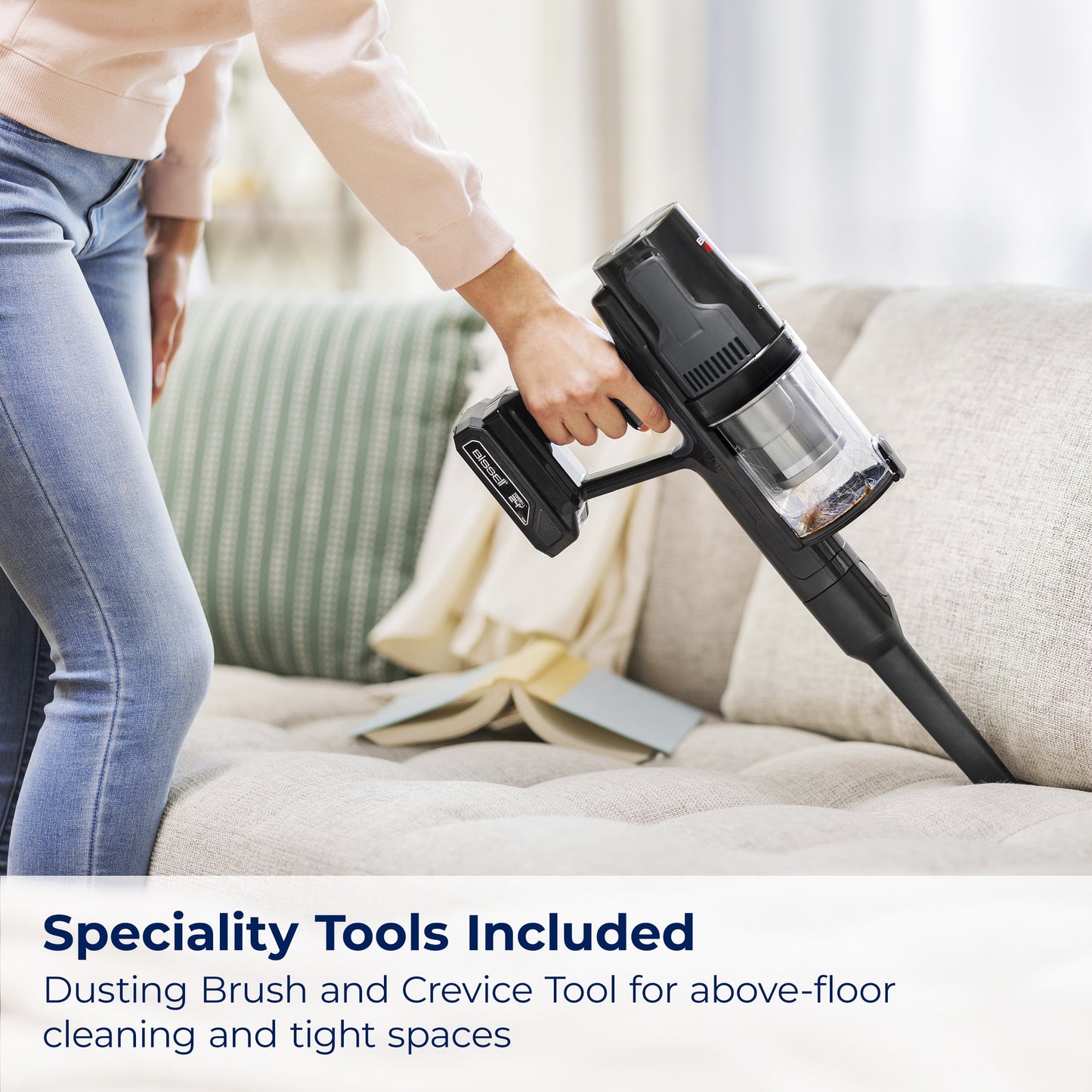 Bissell PowerLifter Lightweight Cordless Vacuum w/ Removable Battery, 35-min runtime, LED Lights, Removable Hand Vac, Black, 3789X