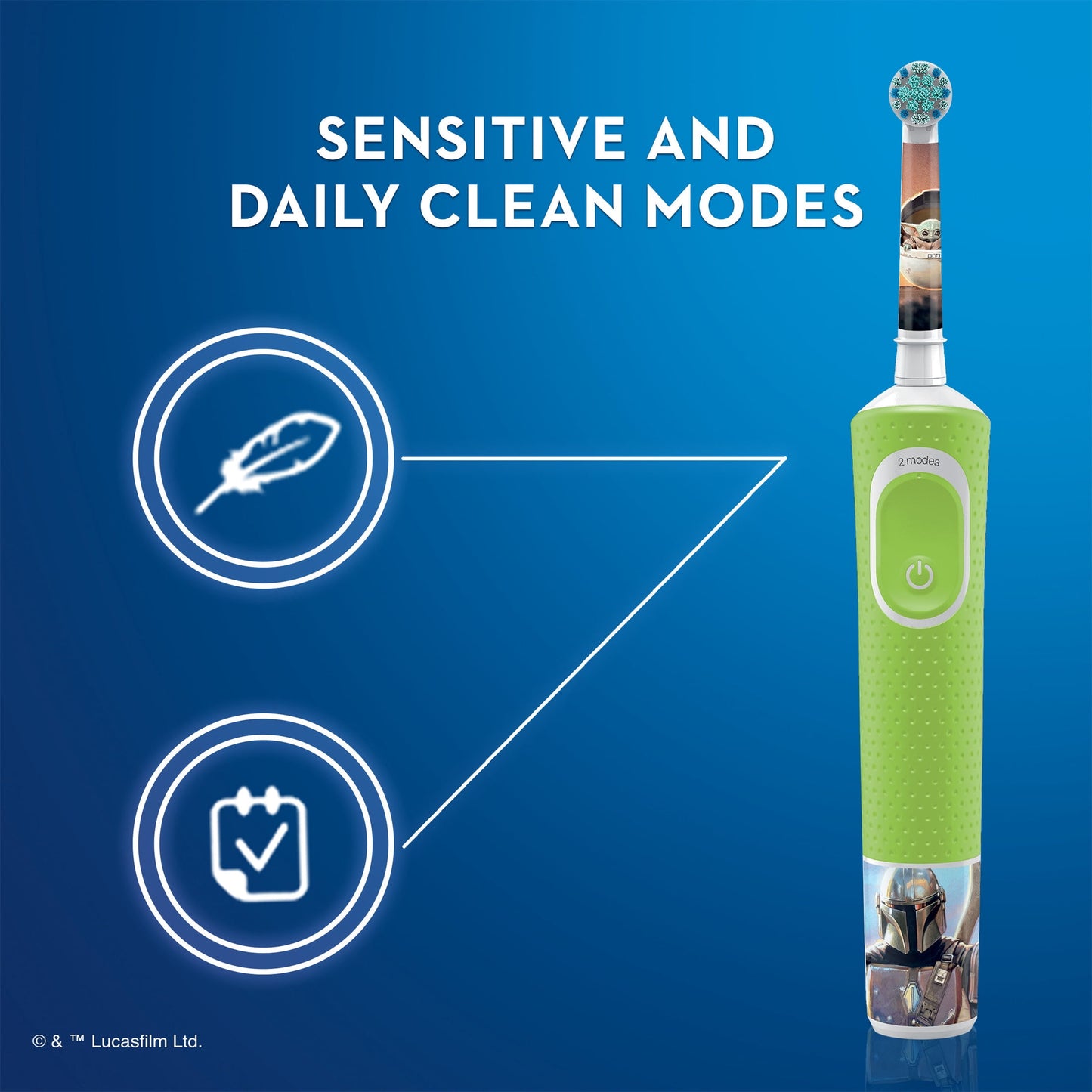 Oral-B Kids Electric Toothbrush featuring Star Wars The Mandalorian, for Kids 3+