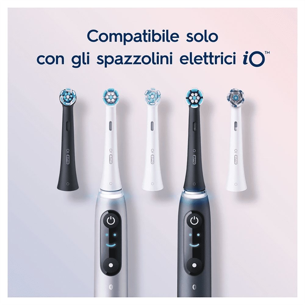 Oral-B iO Gentle Care Replacement Brush Heads, 4 Heads - BLACK