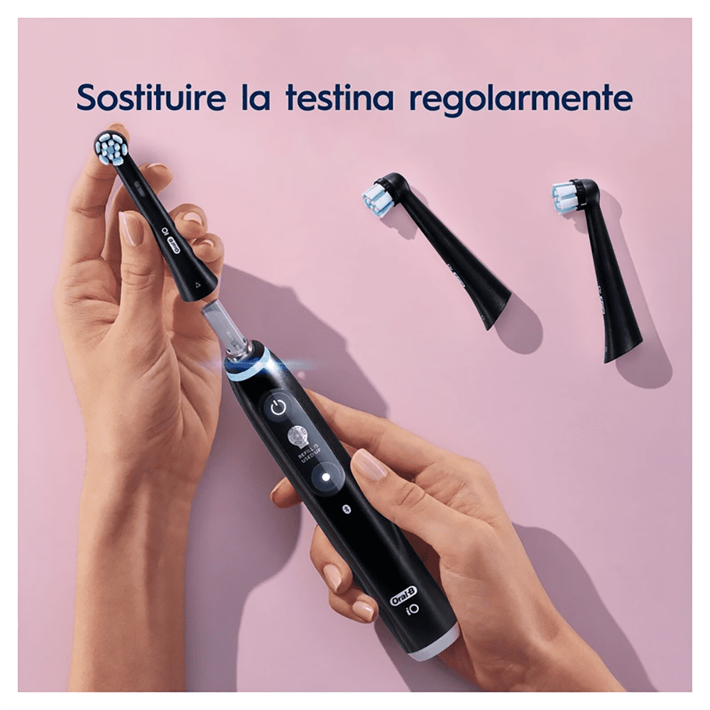Oral-B iO Gentle Care Replacement Brush Heads, 4 Heads - BLACK