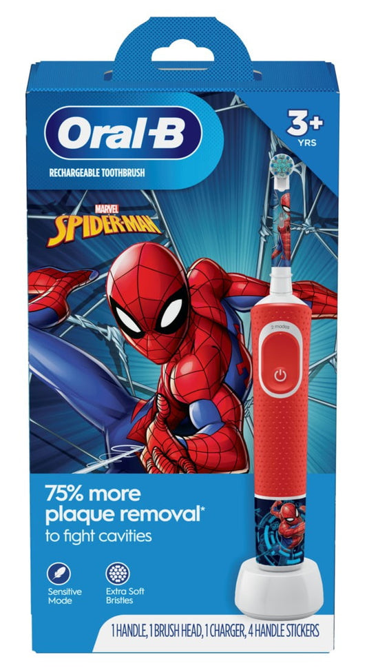 Oral-B Toothbrush Kids X-Soft Rechargeable Spiderman (Pack of 3)
