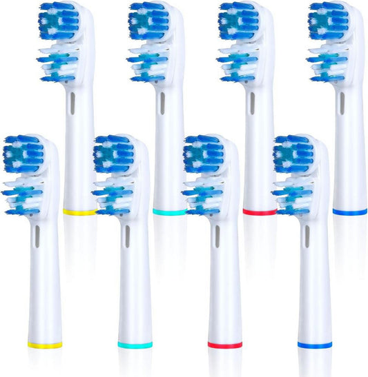 Replacement Brush Heads Compatible with Oral B- Double Clean Design, Double Clean Brush Heads, Compatible with Braun Oral-B Dual Clean Electric Toothbrush - Pack of 4