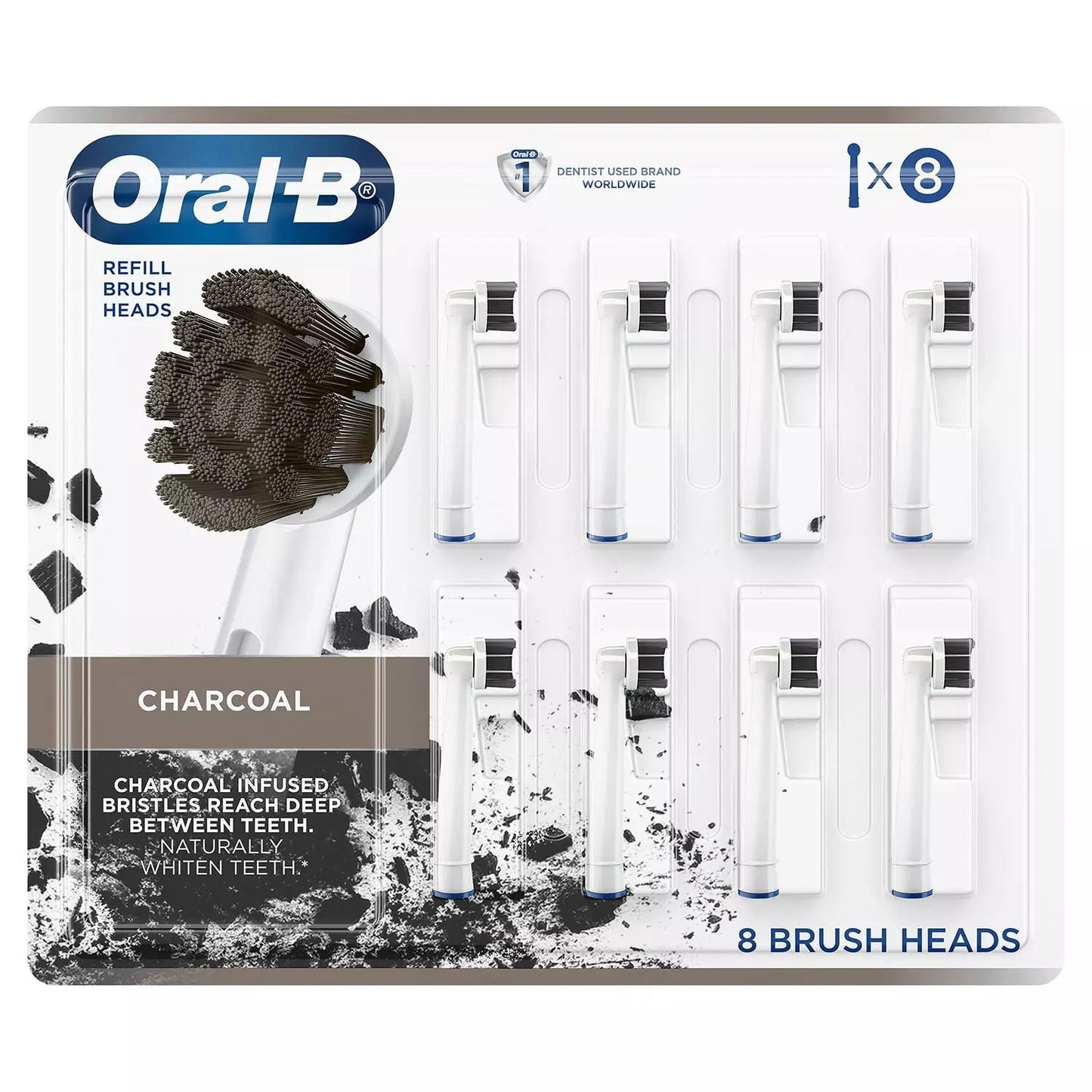 Oral-B Charcoal Electric Toothbrush Replacement Brush Heads Refill (8 Count)