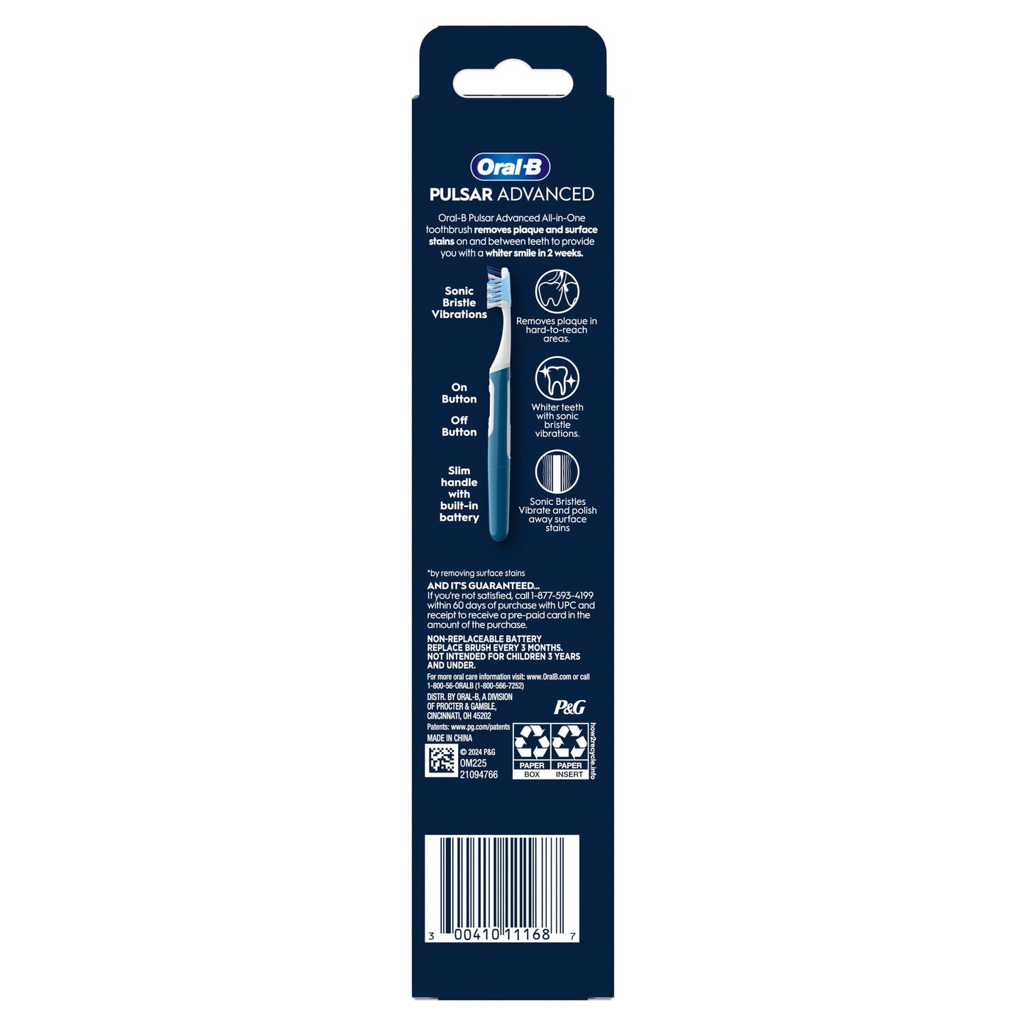Oral-B Toothbrush, Pulsar Advanced All-in-One Soft Toothbrush, 1 Count