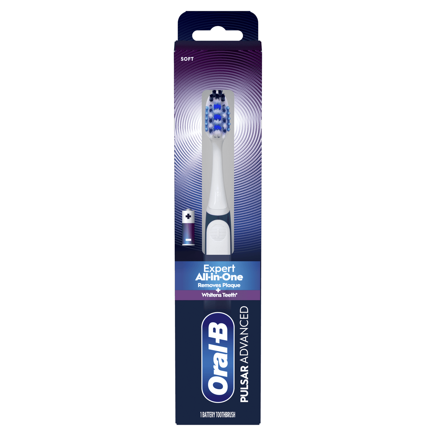 Oral-B Toothbrush, Pulsar Advanced All-in-One Soft Toothbrush, 1 Count