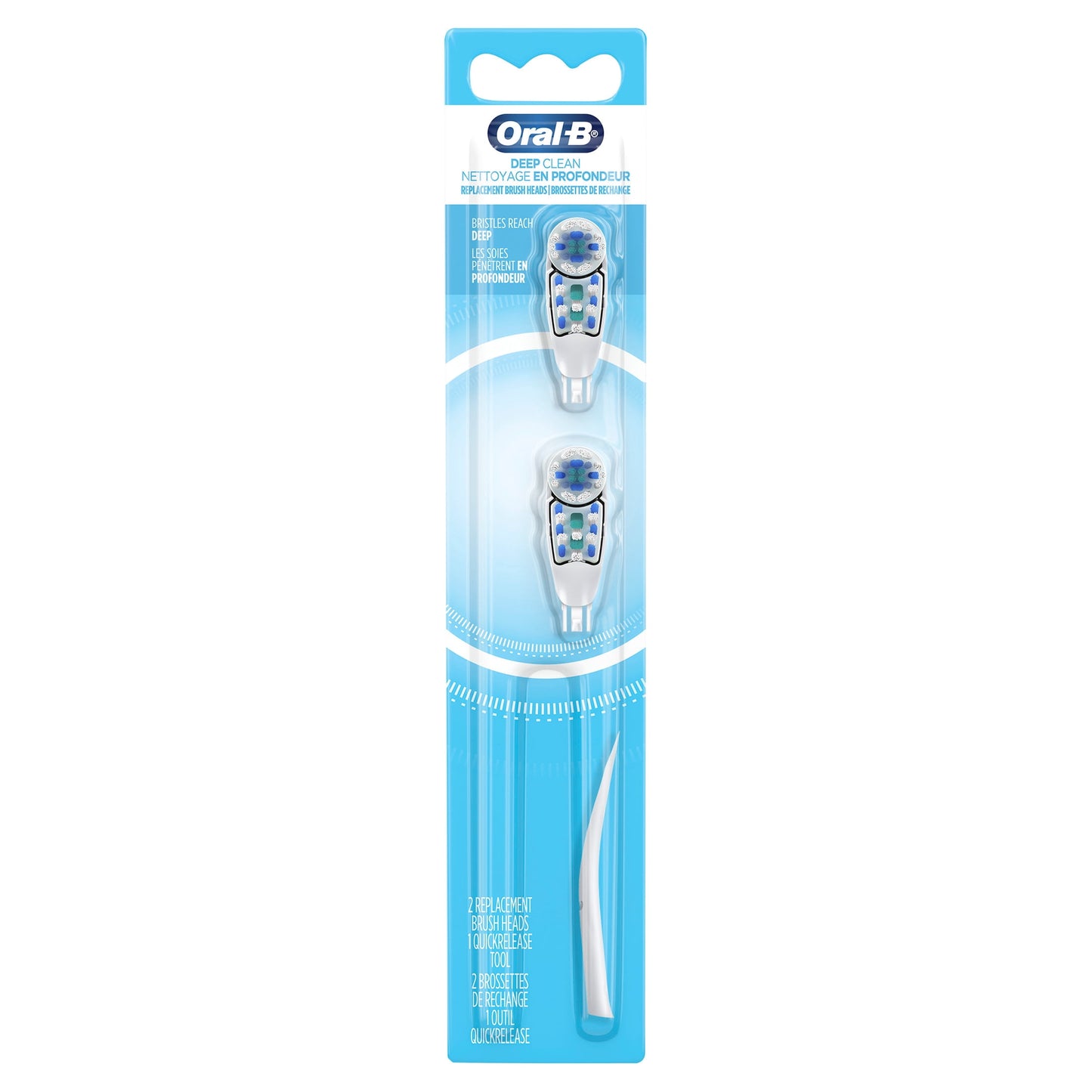 Oral-B Toothbrush Heads, Deep Clean Battery Powered Toothbrush Replacement Brush Heads, 2 Count