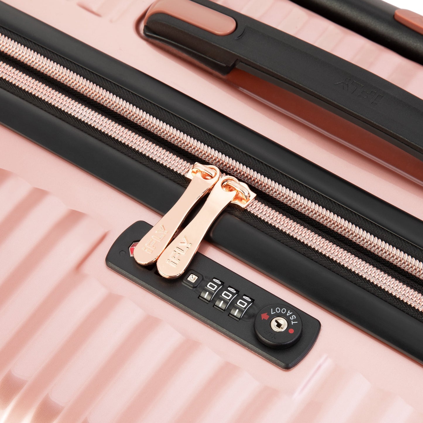 iFLY Elite 2-Piece Hardside Luggage Set , 20" Carry-on and 28" Checked Luggage, Rose Gold