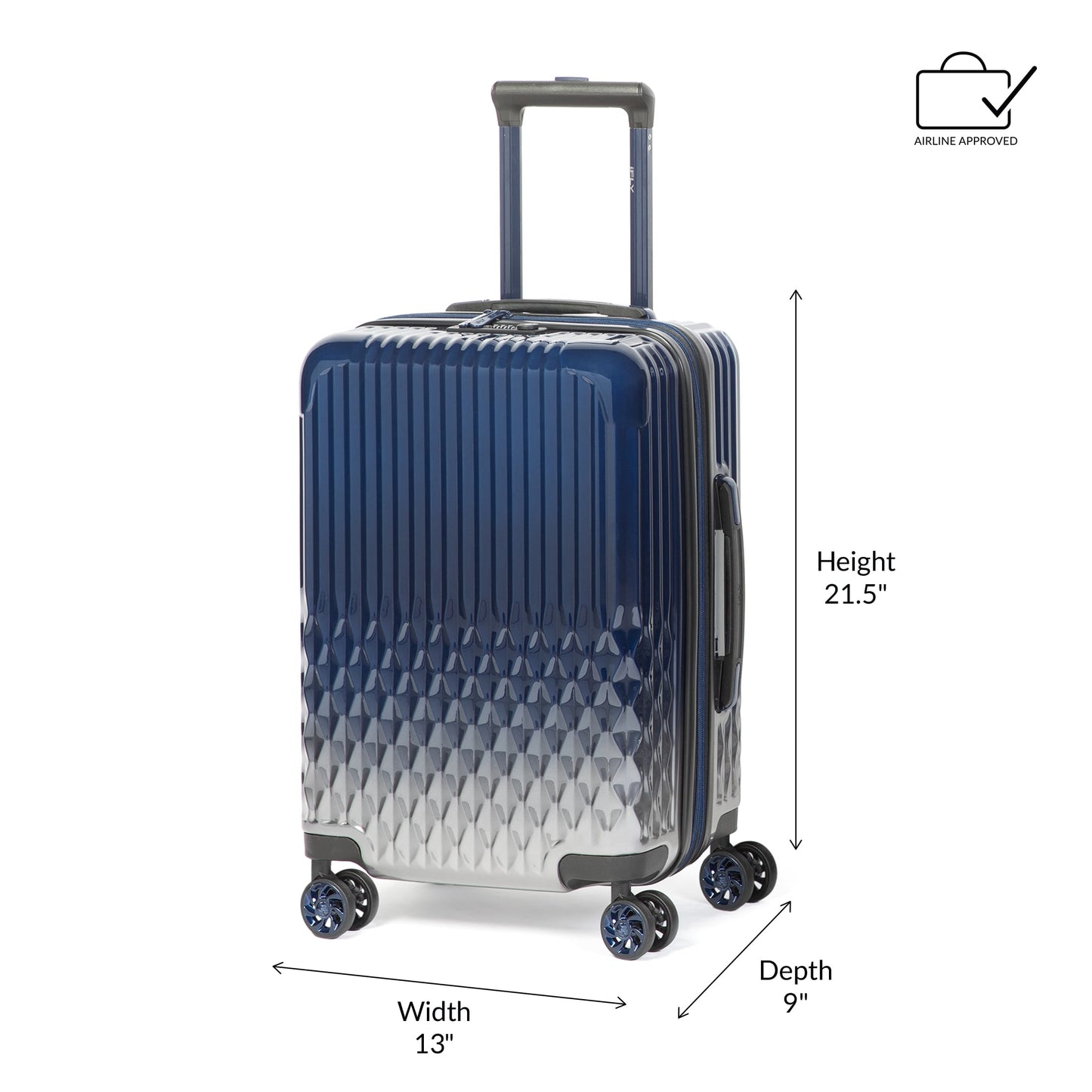 iFLY Elite 2-Piece Hardside Luggage Set , 20" Carry-on and 28" Checked Luggage, Rose Gold