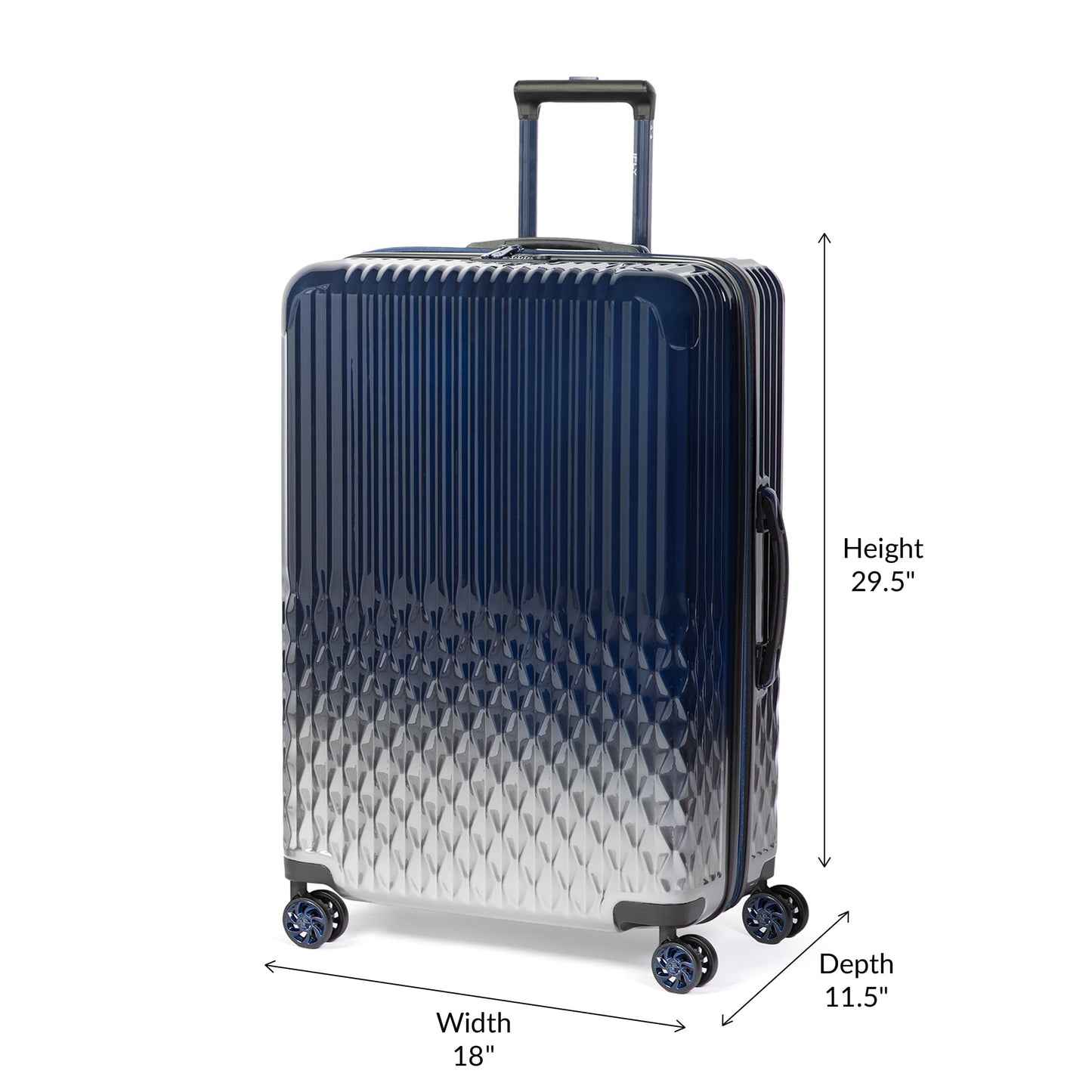 iFLY Elite 2-Piece Hardside Luggage Set , 20" Carry-on and 28" Checked Luggage, Rose Gold