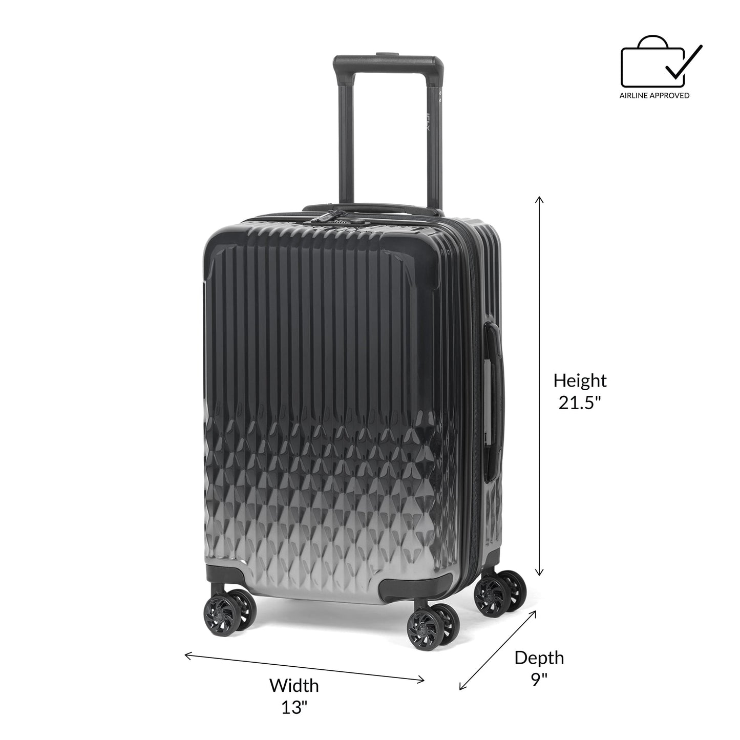 iFLY Elite 2-Piece Hardside Luggage Set , 20" Carry-on and 28" Checked Luggage, Rose Gold
