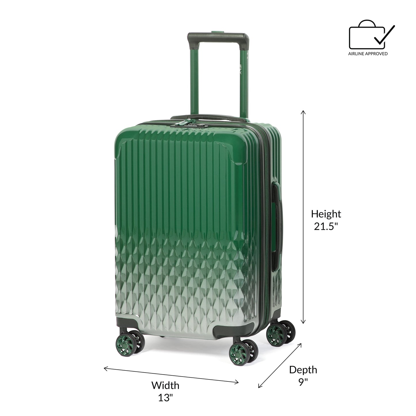 iFLY Elite 2-Piece Hardside Luggage Set , 20" Carry-on and 28" Checked Luggage, Rose Gold