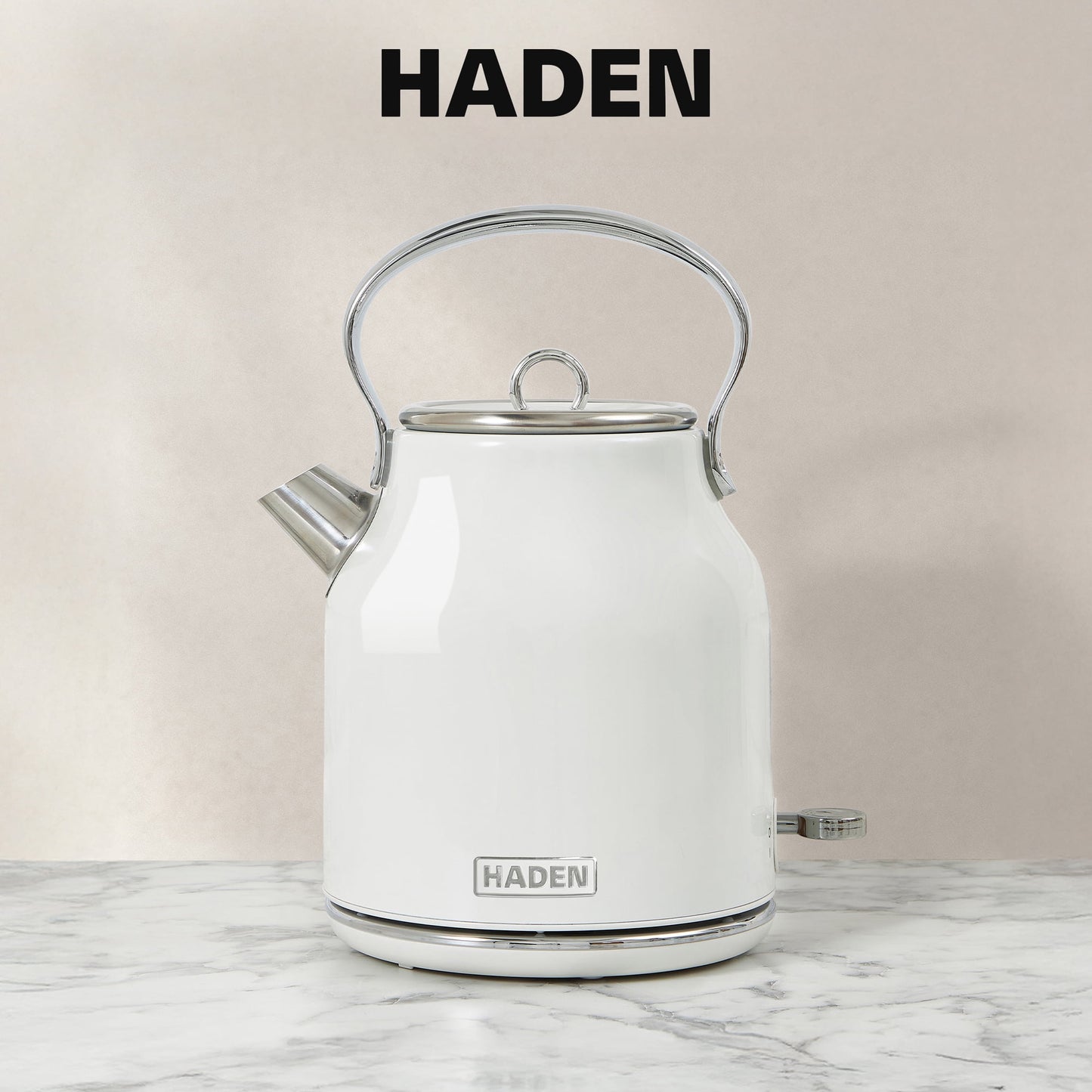 Haden Coffee Maker &amp; Heritage 1.7 Liter Electric Kettle, Ivory &amp; Copper