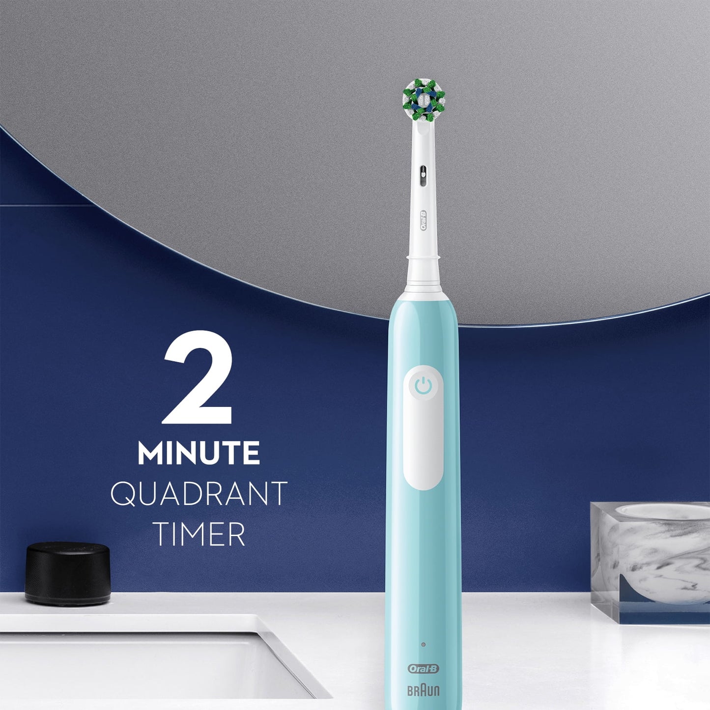 Oral-B Toothbrush, Pro 1000 Rechargeable Electric Toothbrush, White, 1 Count, Adults and Children 3+