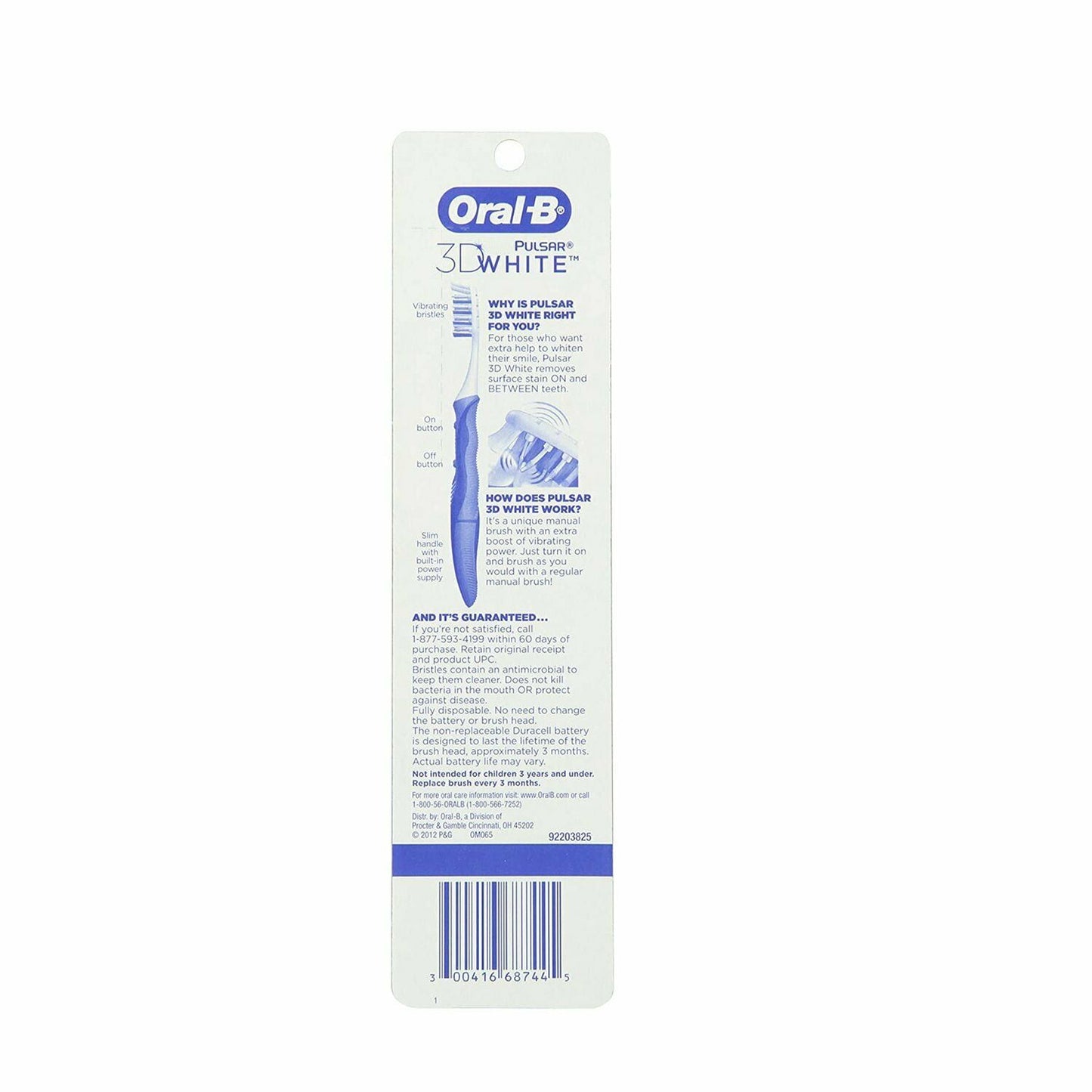 Oral-B Pulsar Vibrating Bristles Soft Toothbrush Deeper Cleaner 1 ct, 6 Pack
