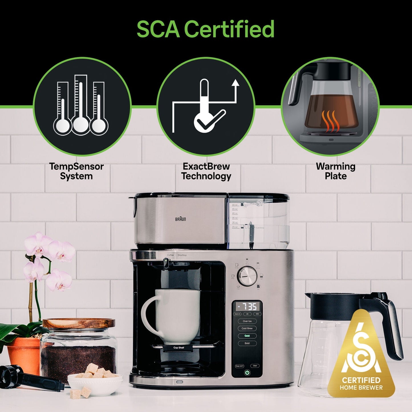 Braun MultiServe Drip Coffee, Single Serve Brewer, KF9270SI