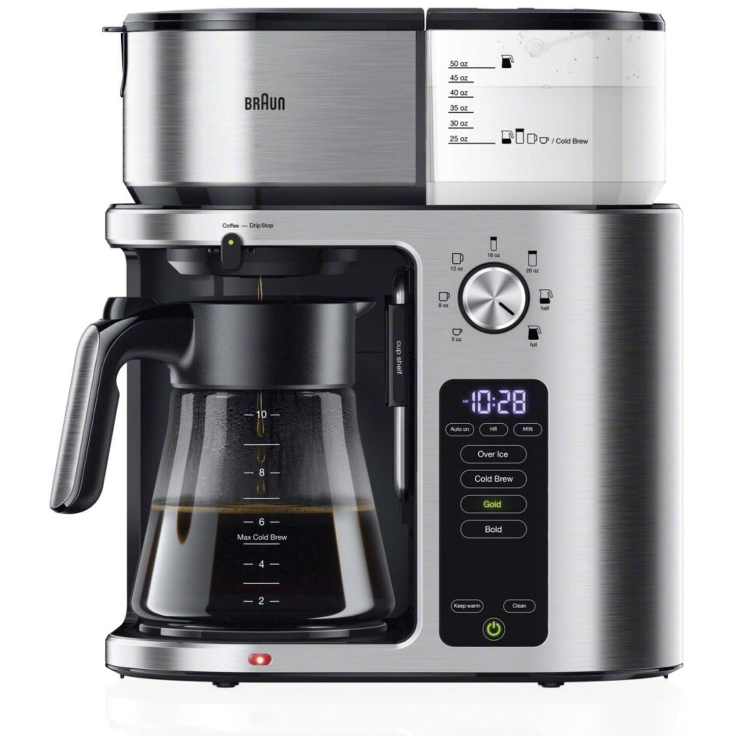 Braun MultiServe Drip Coffee, Single Serve Brewer, KF9270SI