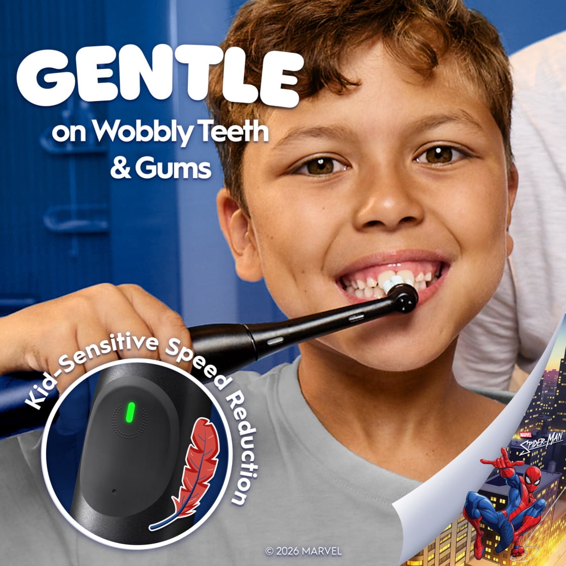 Oral-B iO Kids Limited Rechargeable Electric Powered Toothbrush, Spiderman