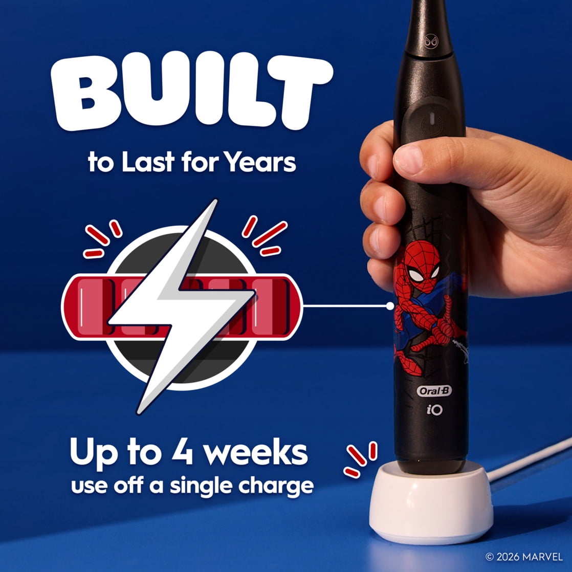 Oral-B iO Kids Limited Rechargeable Electric Powered Toothbrush, Spiderman