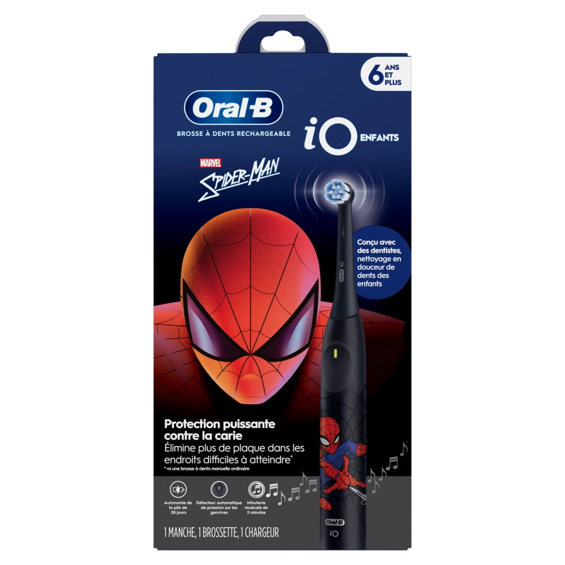 Oral-B iO Kids Limited Rechargeable Electric Powered Toothbrush, Spiderman