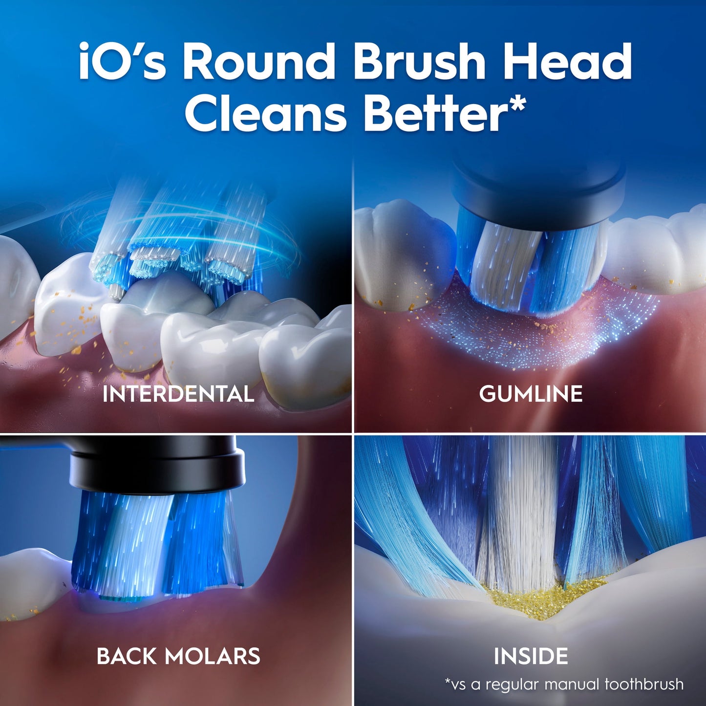 Oral-B Toothbrush, iO Series 2 Electric Toothbrush Starter Kit, Night Black
