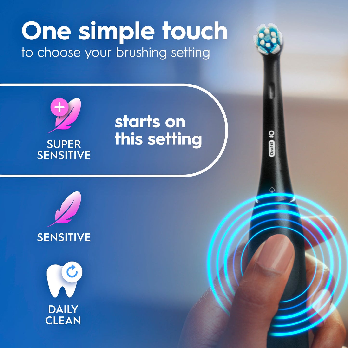 Oral-B Toothbrush, iO Series 2 Electric Toothbrush Starter Kit, Night Black