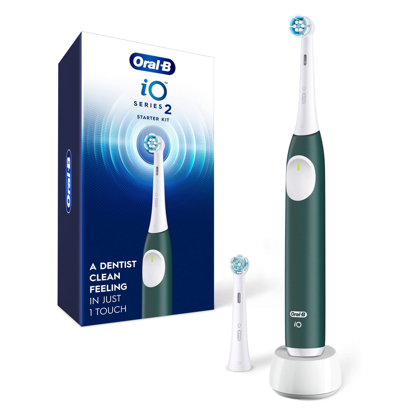 Oral-B Toothbrush, iO Series 2 Electric Toothbrush Starter Kit, Night Black