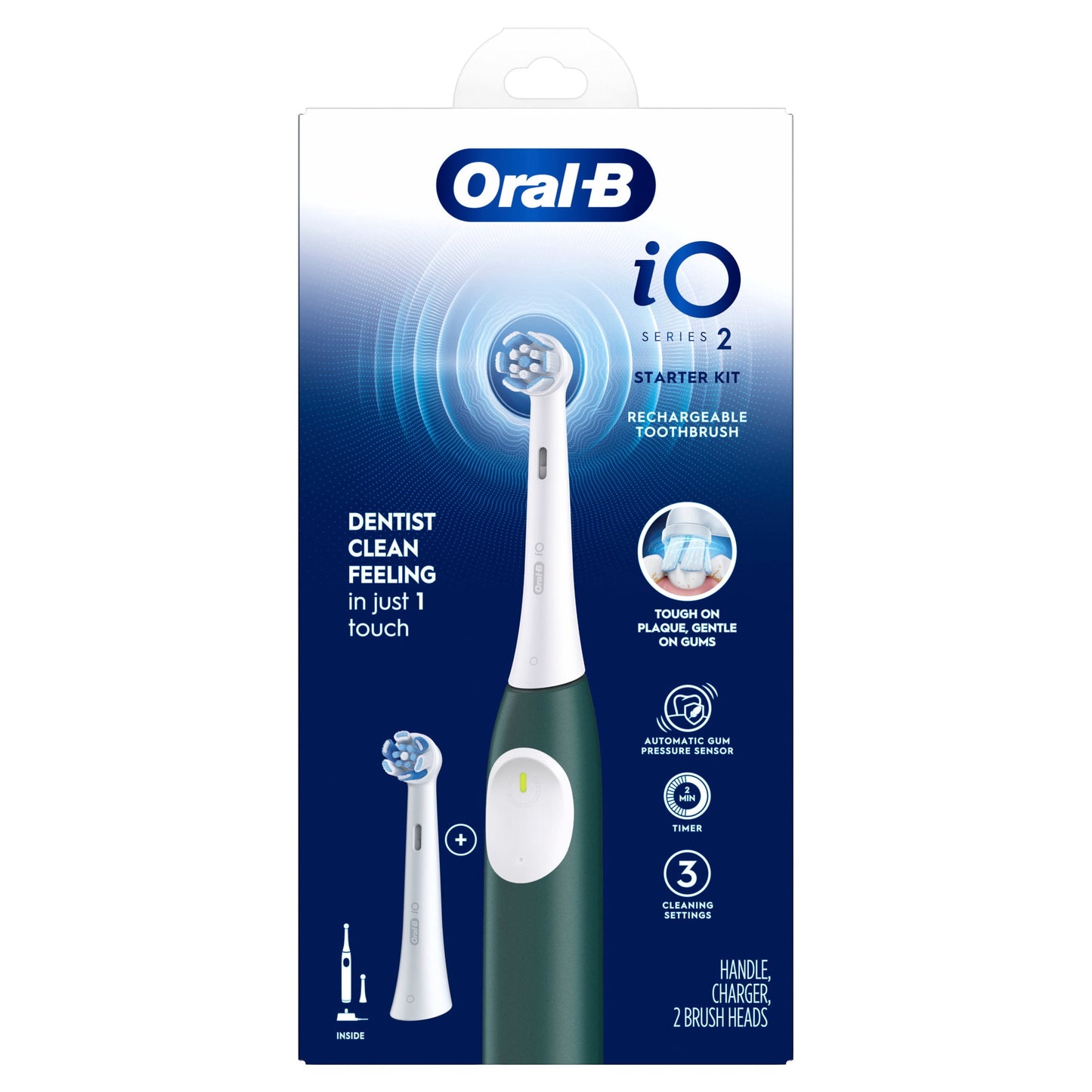 Oral-B Toothbrush, iO Series 2 Electric Toothbrush Starter Kit, Night Black