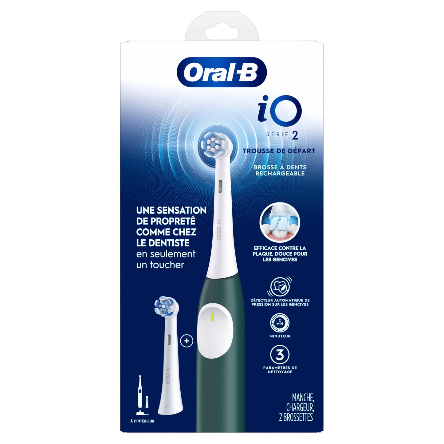 Oral-B Toothbrush, iO Series 2 Electric Toothbrush Starter Kit, Night Black