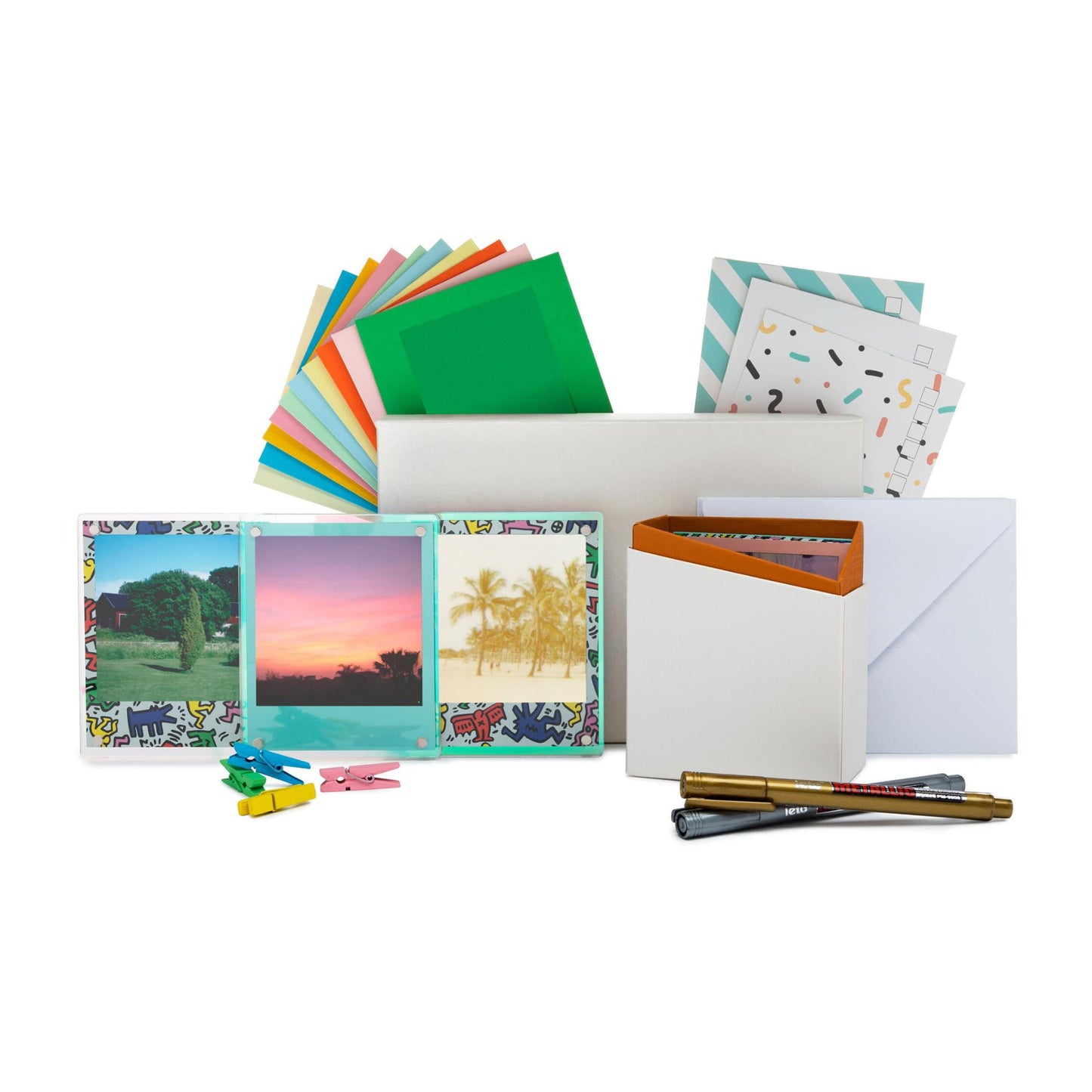 Polaroid Now+ Instant Camera Generation 2 (White) w/Film Kit &amp; Color InstantFilm