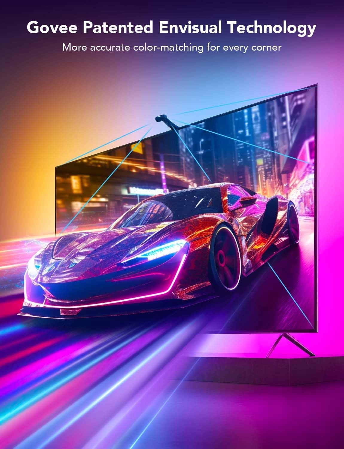 Govee Envisual TV Backlight T2, For 75-85 inch TVs, Dual Camera with High-Fidelity Color Sensing Technology