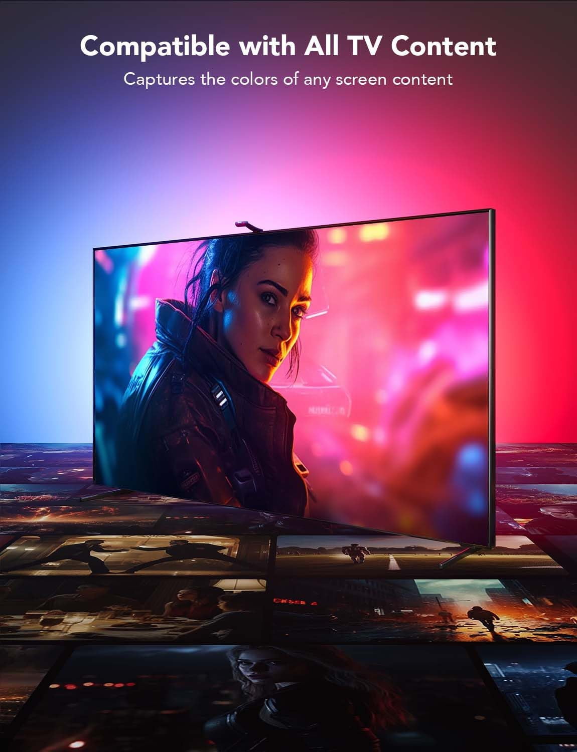Govee Envisual TV Backlight T2, For 75-85 inch TVs, Dual Camera with High-Fidelity Color Sensing Technology