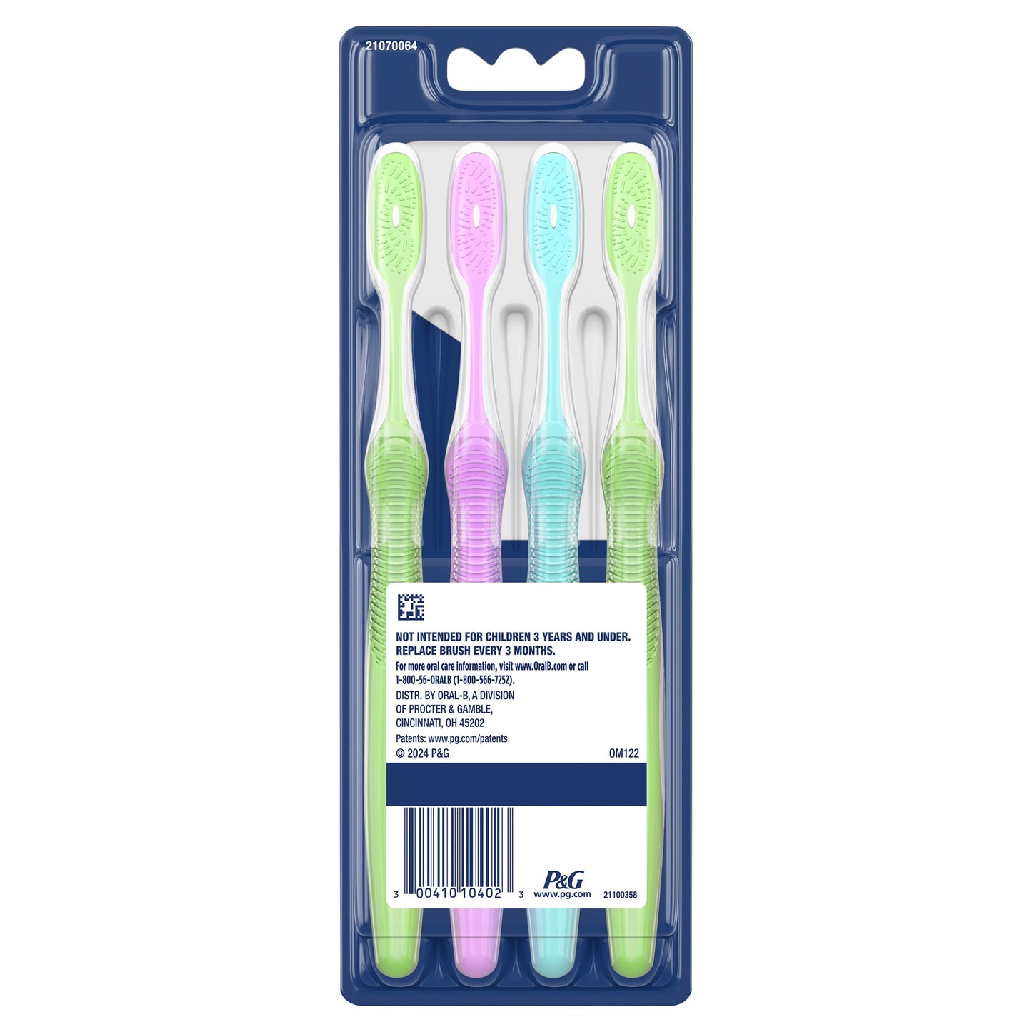 Oral-B Toothbrush, Advanced Whitening Manual, Soft, 4 Count