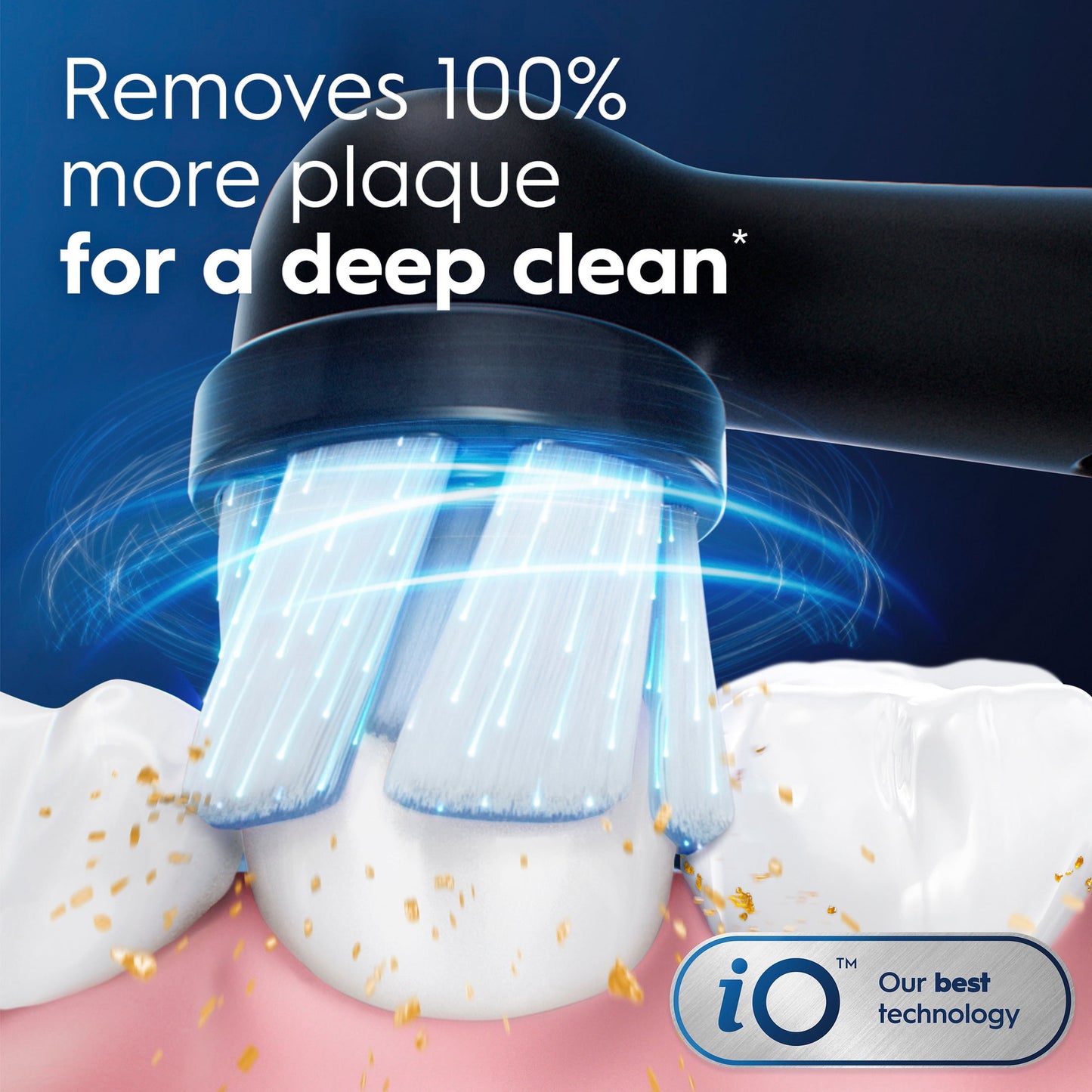 Oral-B iO Gum &amp; Sensitive Replacement Heads, Electric Toothbrush Brush Heads, Black, 6 Count