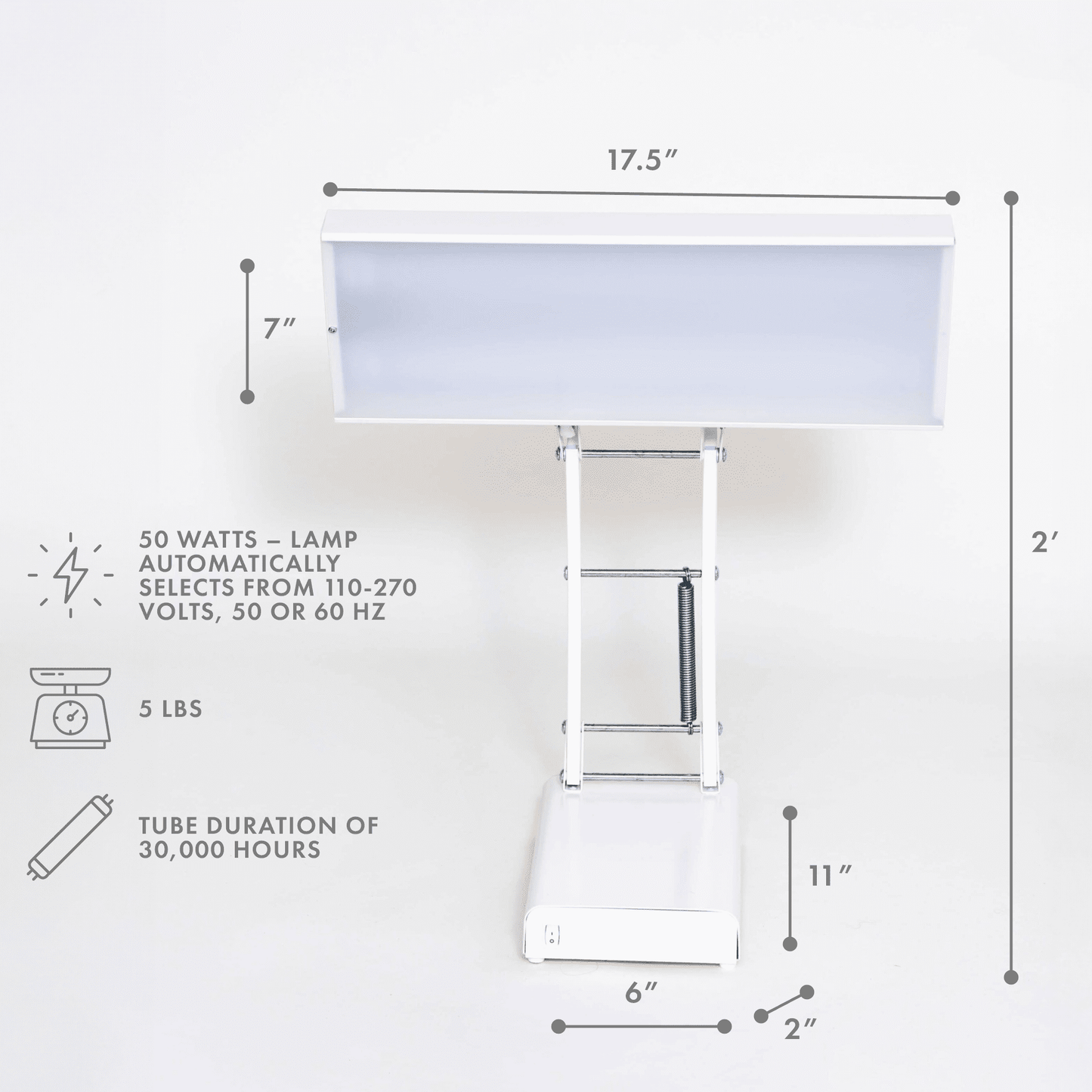 Northern Light Technologies Desk Lamp - 10,000 Lux Light Therapy Lamp