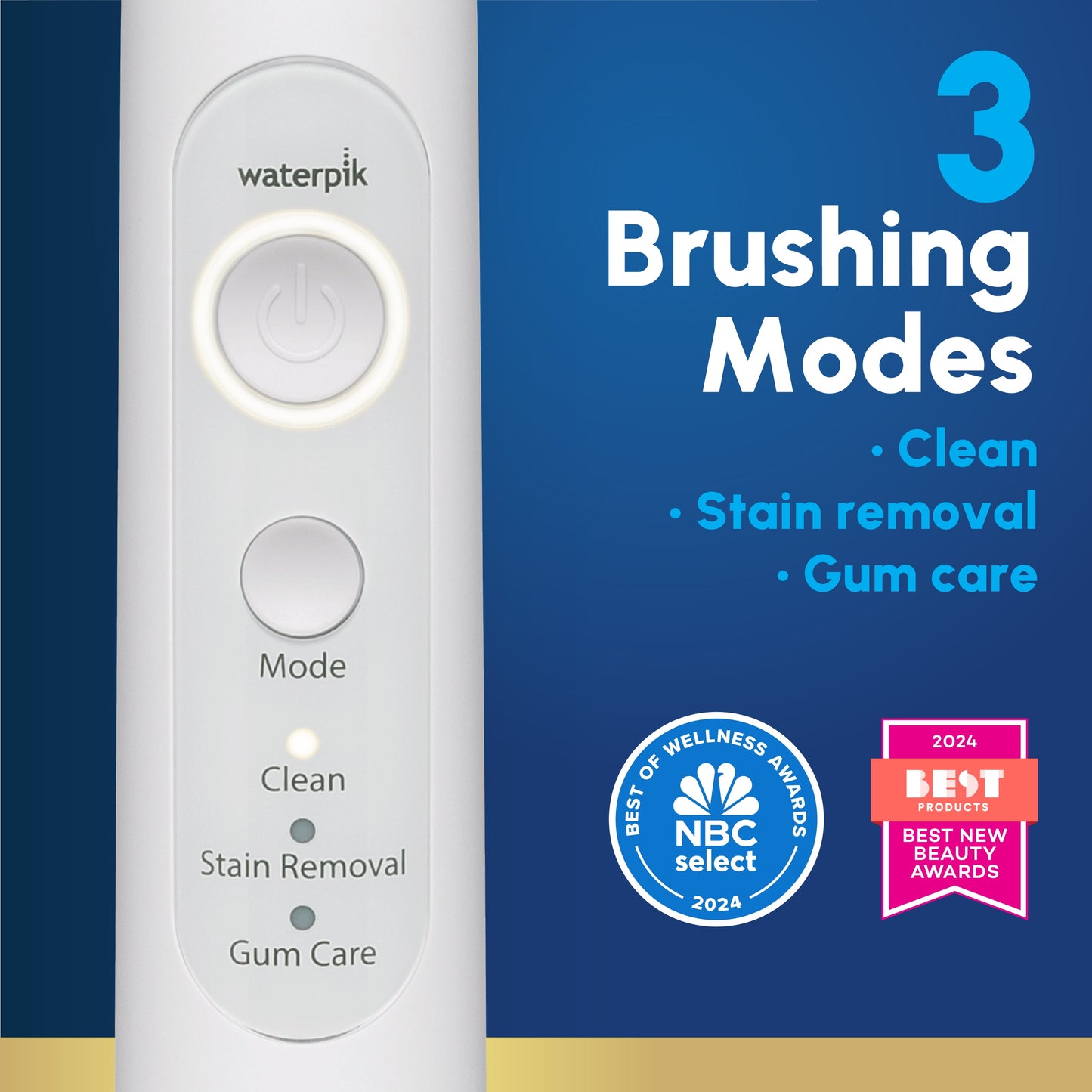 Waterpik Sensonic Complete Care, Water Flosser and Sonic Electric Toothbrush Combo, White