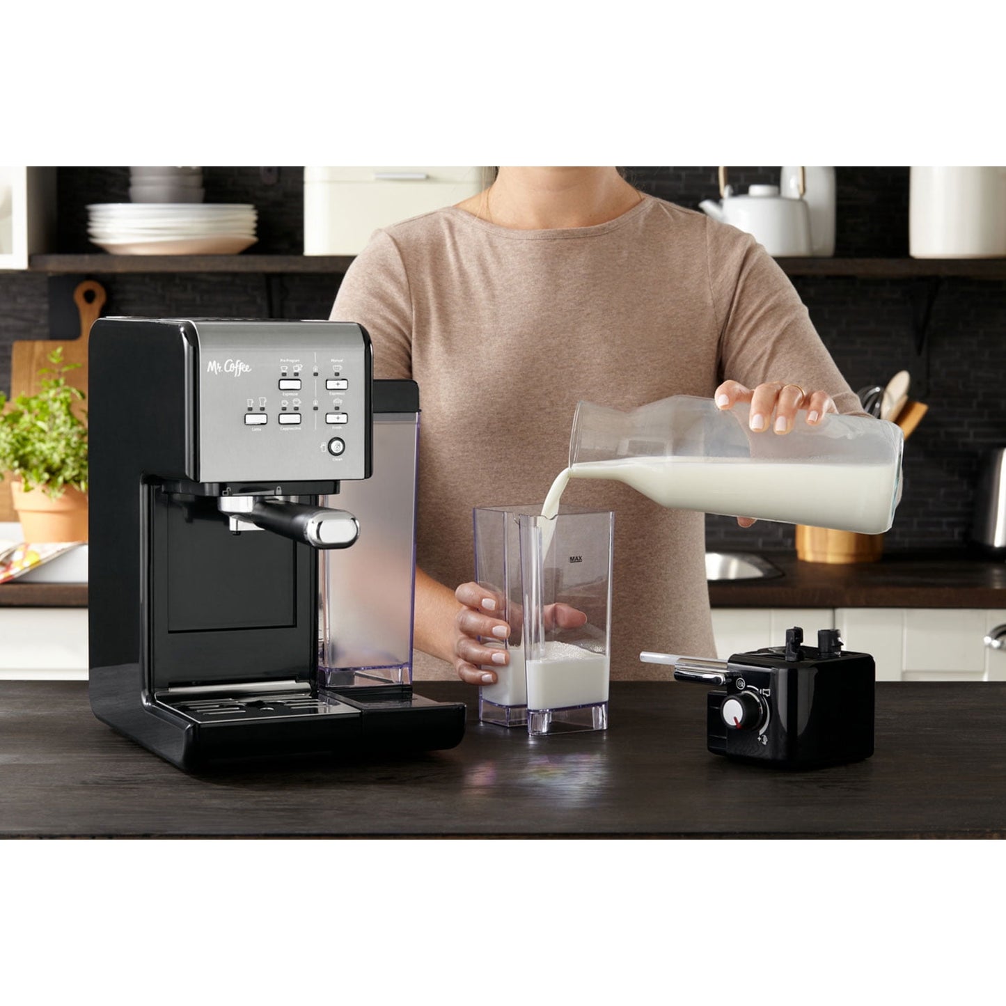Mr. Coffee BVMC-EM7000DS 1 Touch 19 Bar Pump Programmable Espresso Maker Machine