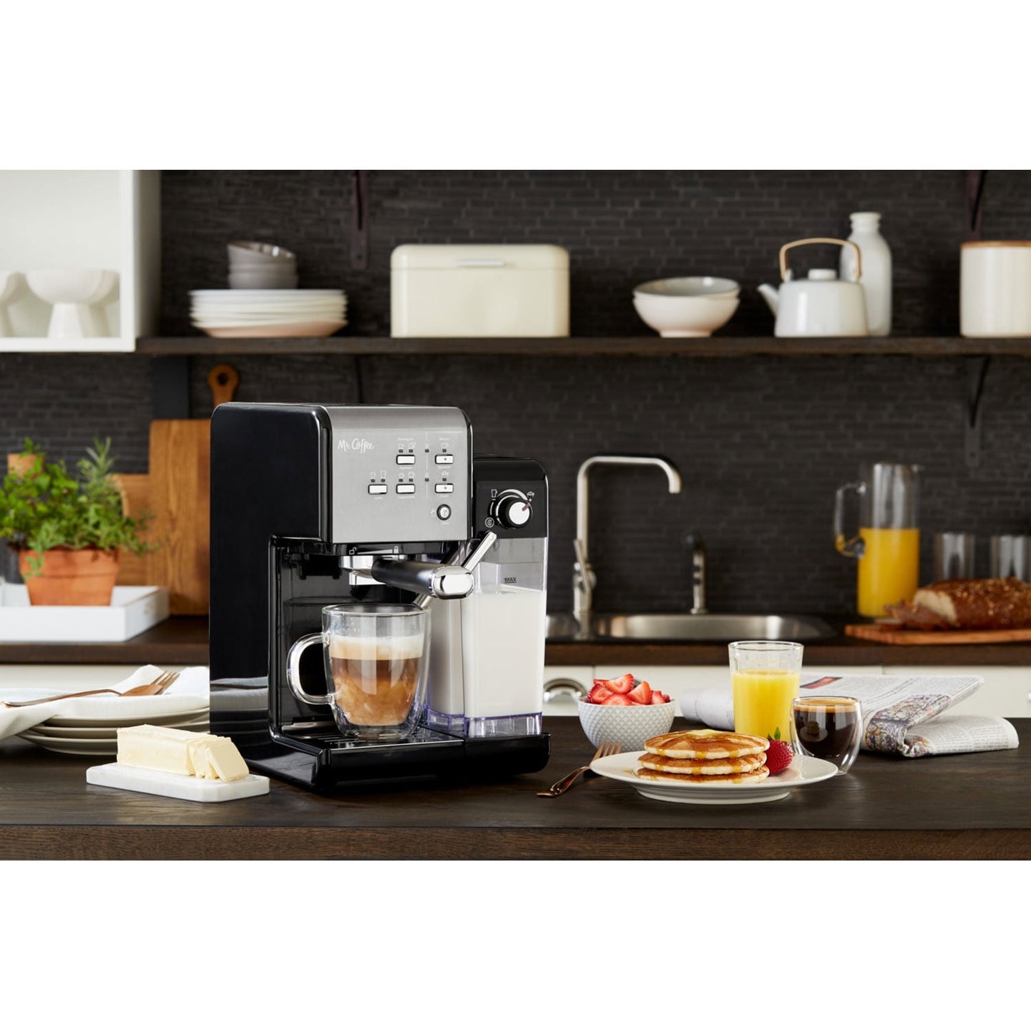 Mr. Coffee BVMC-EM7000DS 1 Touch 19 Bar Pump Programmable Espresso Maker Machine