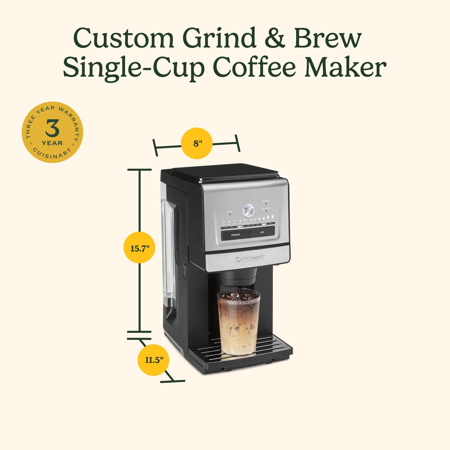Cuisinart Custom Grind &amp; Brew Single-Cup Coffee Maker