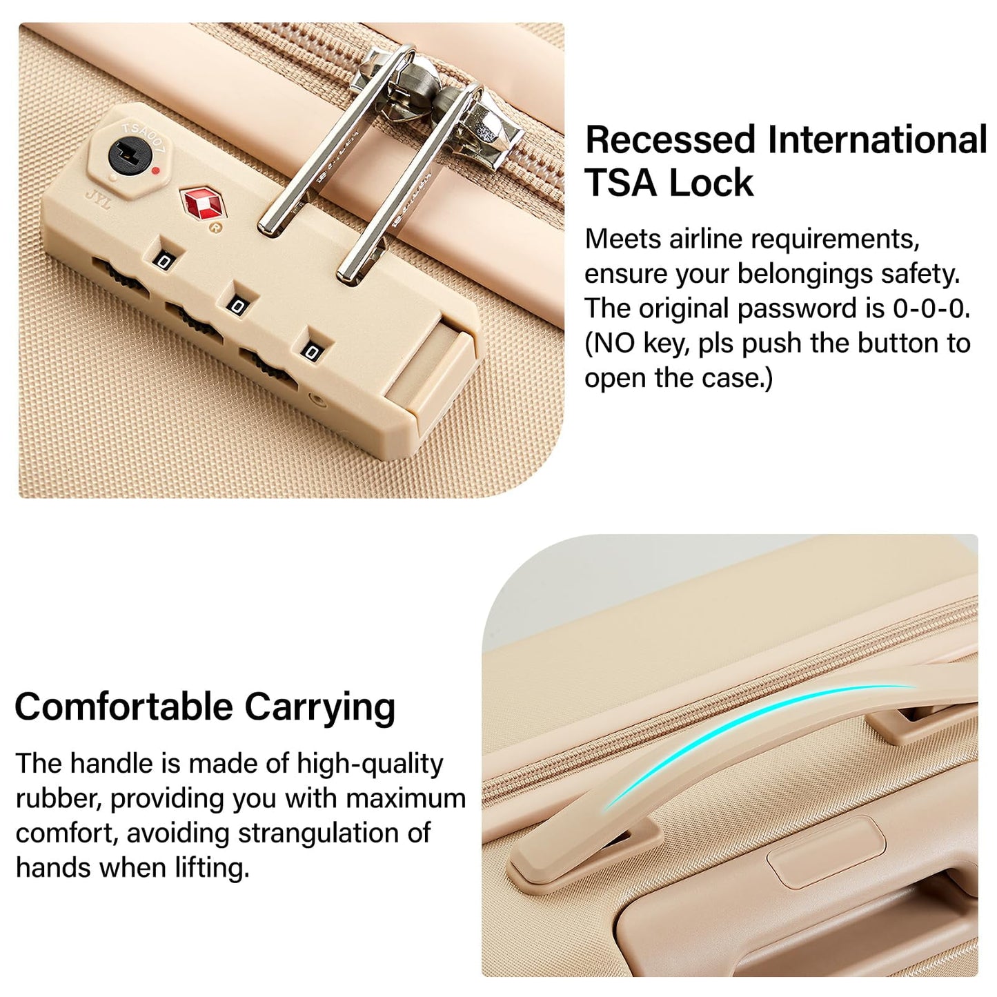Hanke 26 Inch Luggage Large Suitcase With Spinner Wheels Tsa Luggage Suitcases Traveler's Choice Hard Case Luggage For Women &amp; Men Rolling Checked Luggage(Cuba Sand)