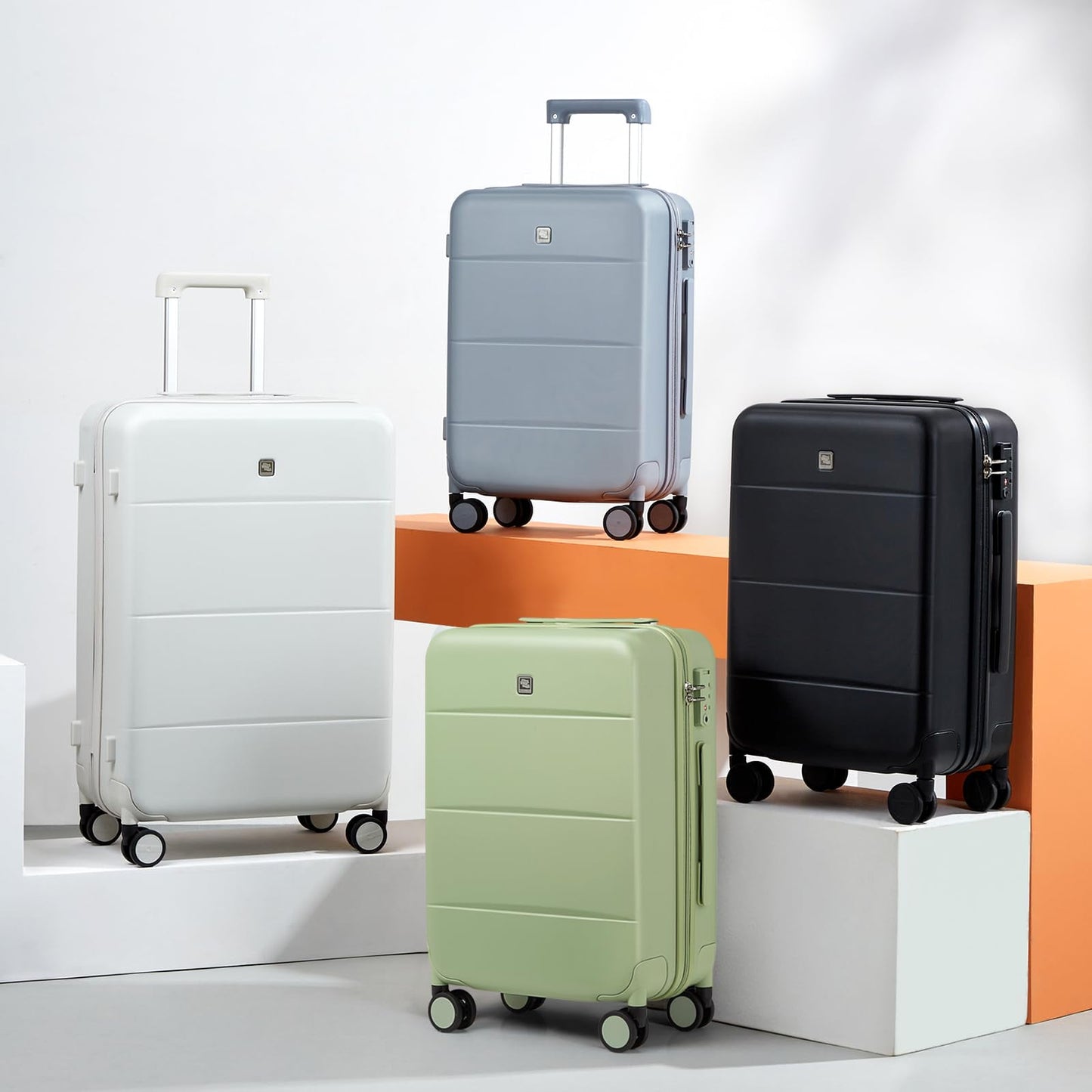 Hanke 26 Inch Luggage Large Suitcase With Spinner Wheels Tsa Luggage Suitcases Traveler's Choice Hard Case Luggage For Women &amp; Men Rolling Checked Luggage(Cuba Sand)