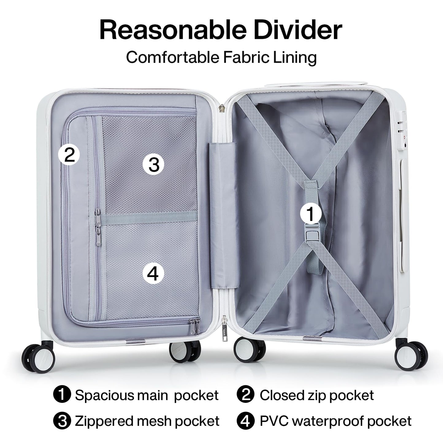 Hanke 26 Inch Luggage Large Suitcase With Spinner Wheels Tsa Luggage Suitcases Traveler's Choice Hard Case Luggage For Women &amp; Men Rolling Checked Luggage(Cuba Sand)