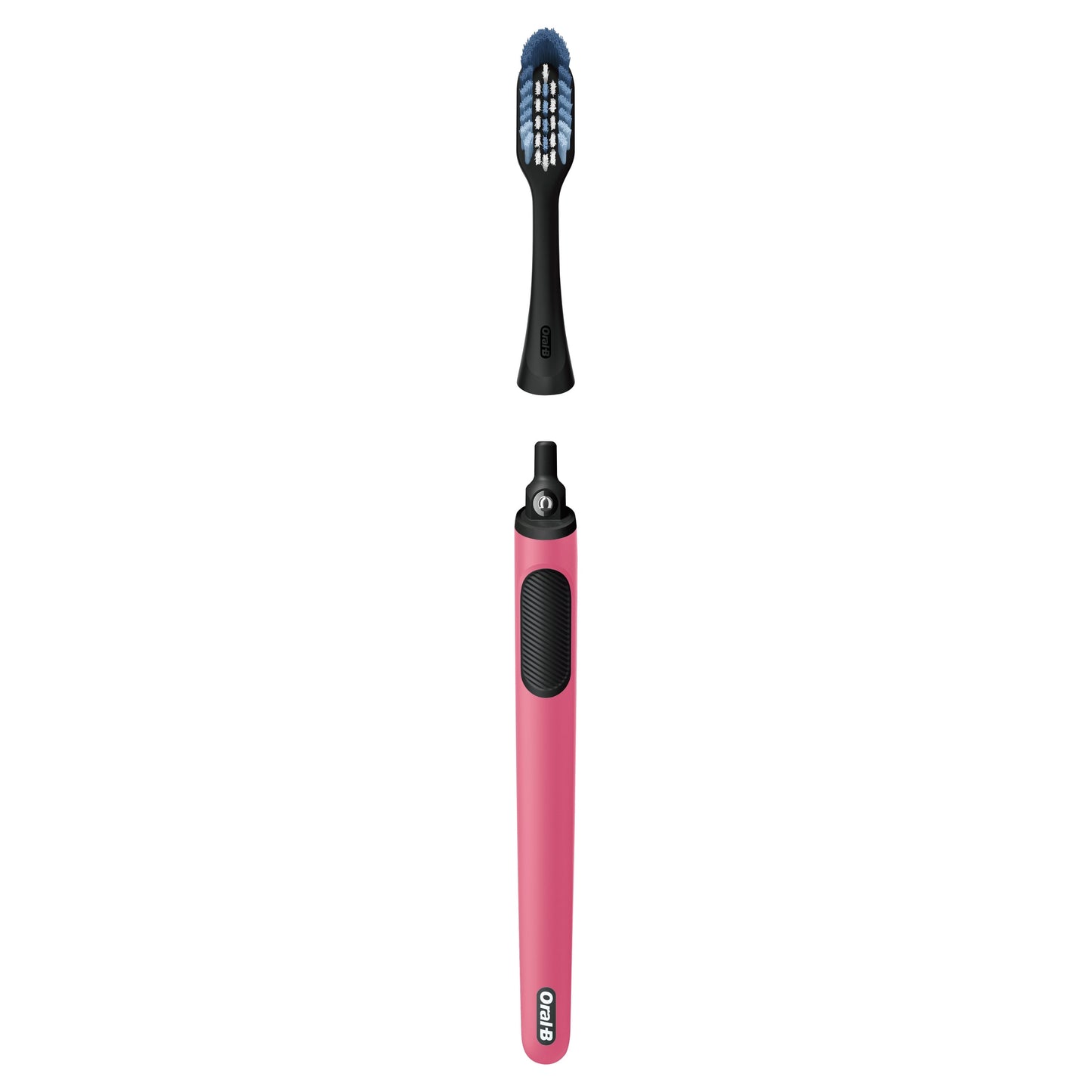 Oral-B Clic Manual Toothbrush with Soft Replaceable Brush Head, Coral, for Adult &amp; Children 3+